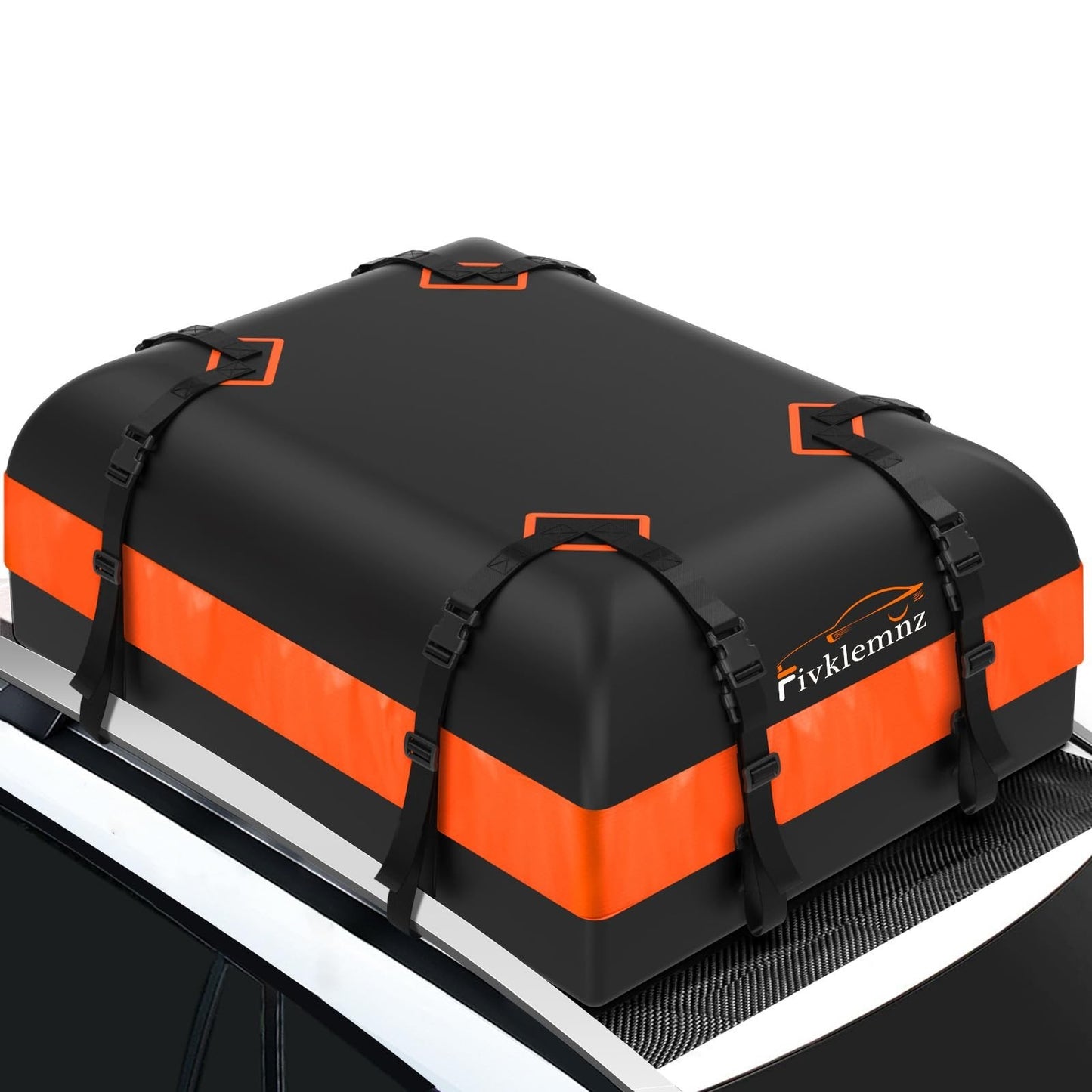 Waterproof Rooftop Cargo Carrier Bag for All Vehicles, Anti-Slip Mat & Straps, 61