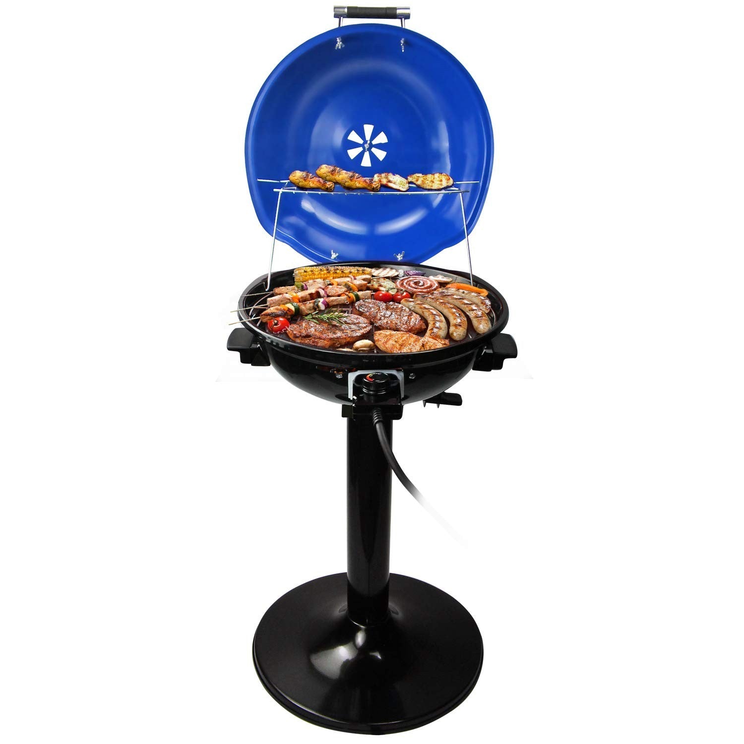 1600W Electric BBQ Grill - 15-Serving Indoor/Outdoor Portable Grill, Double Laye1