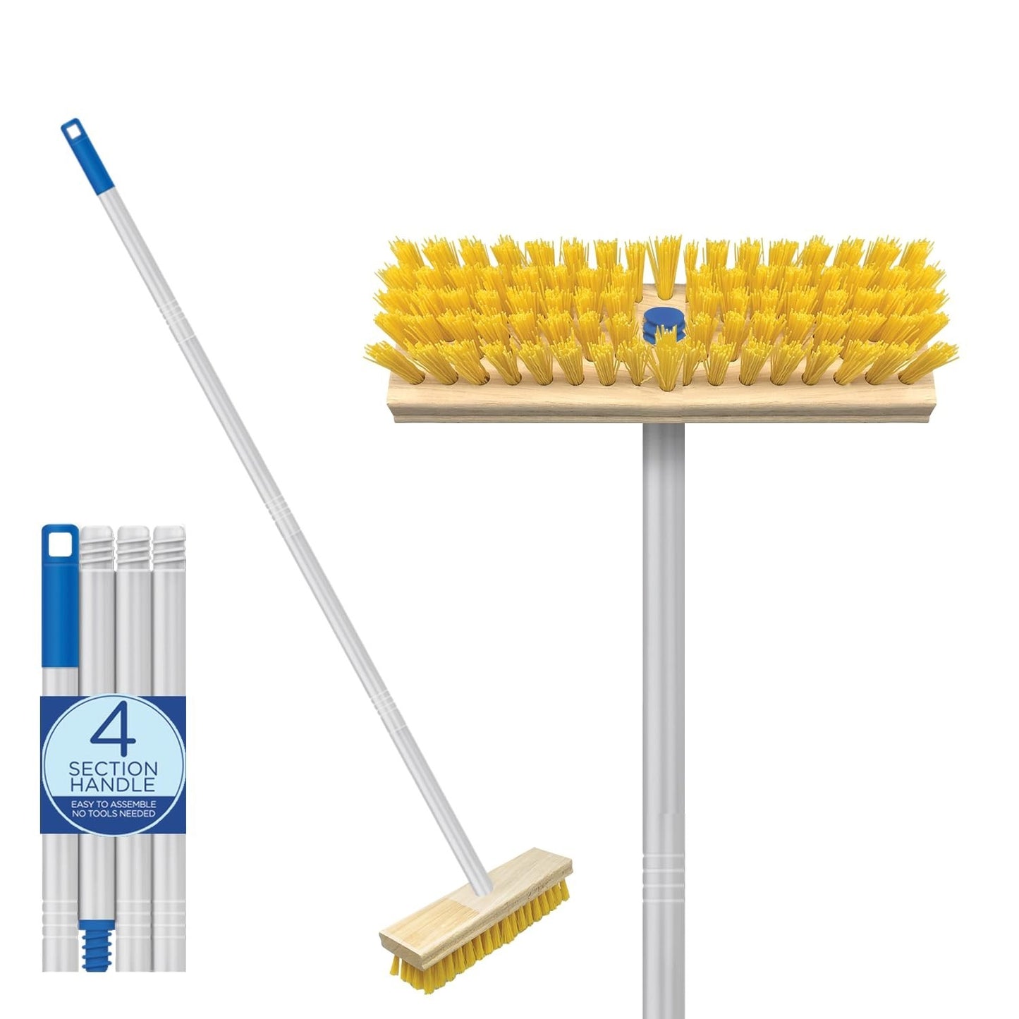 Durable Deck Scrub Brush - Outdoor Broom for Dirt, Grime, Leaves & Snow, 1 Count1