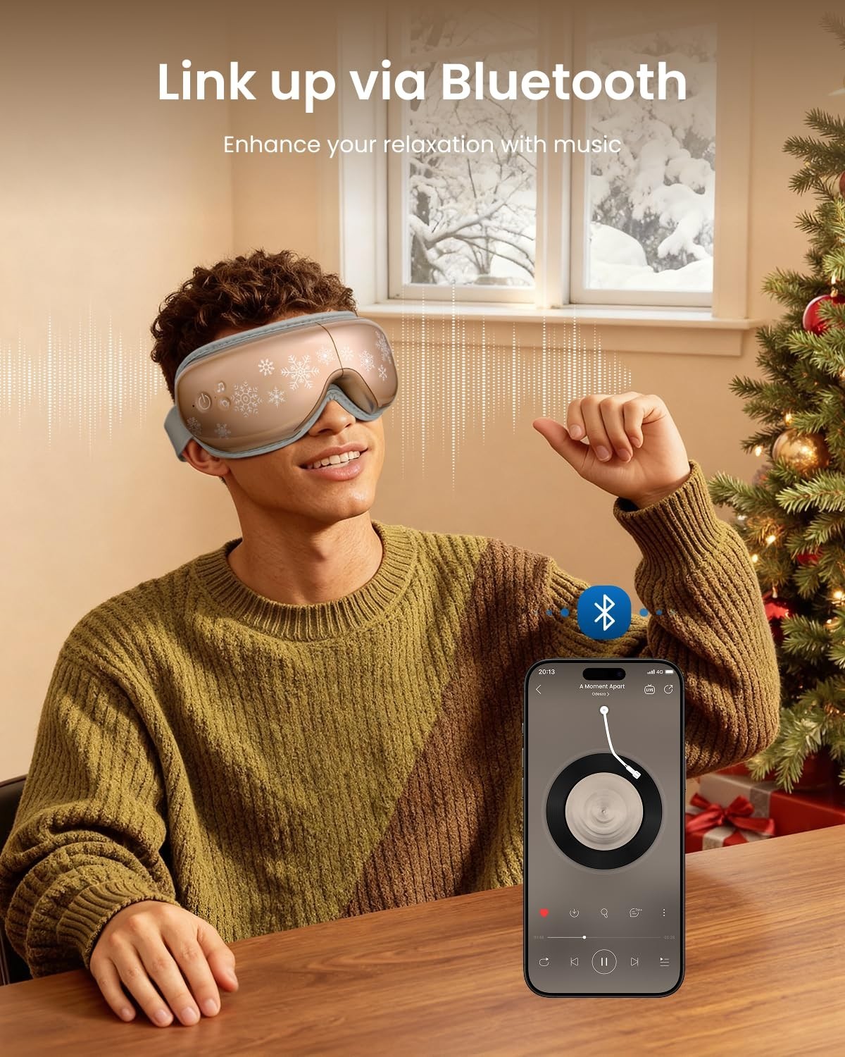 Heated Eye Massager with Vibration | Relieves Head Tension, Eye Strain & Dark Ci5