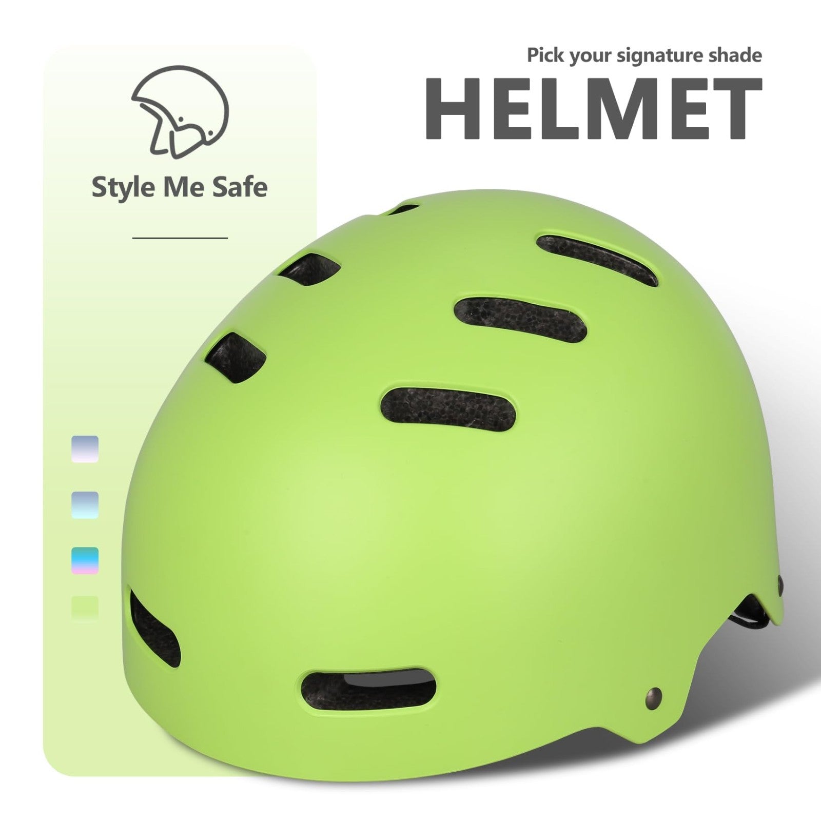 Multi-Sport Helmet for Skateboard, Bike, Scooter - Adjustable, Lightweight, Vent6