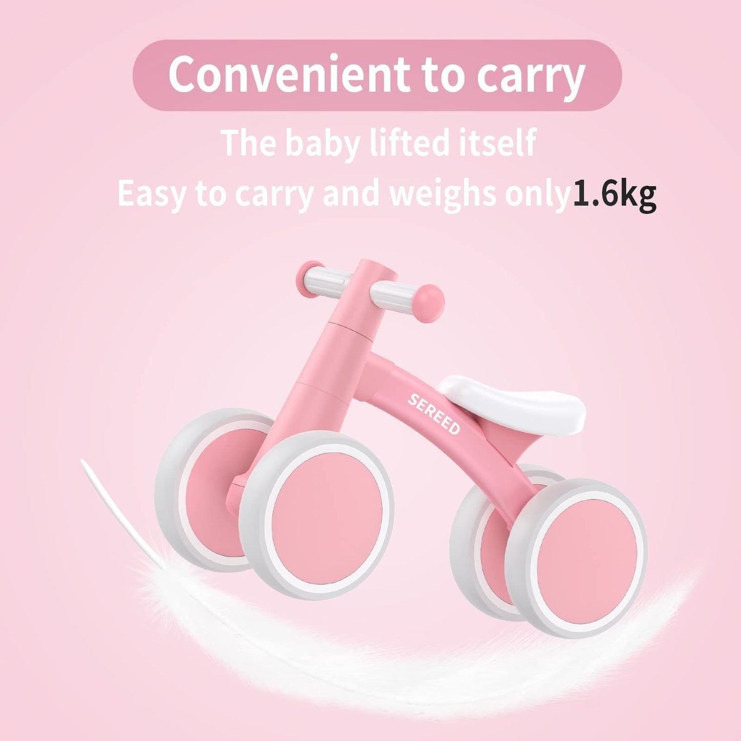 Toddler Balance Bike for 1 Year Old   4 Wheels, First Bike Gift for Boys & Girls3