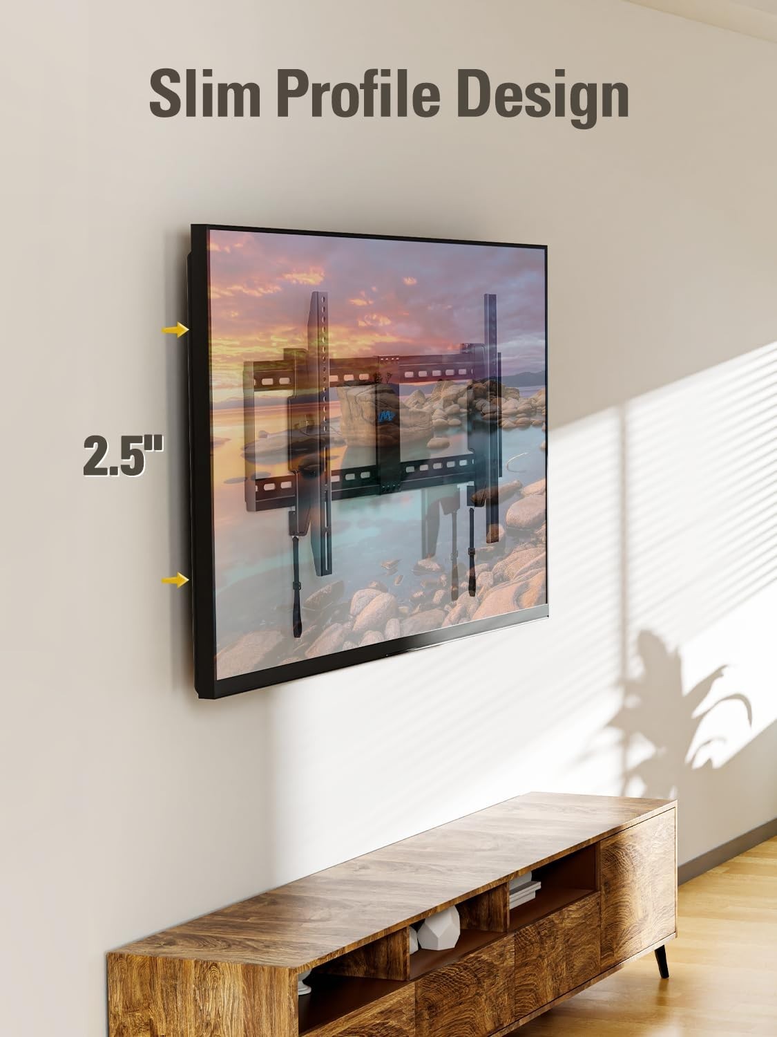 Universal Tilting TV Wall Mount for 42 86" TVs, VESA 800x400mm, Easy Level Adjus2