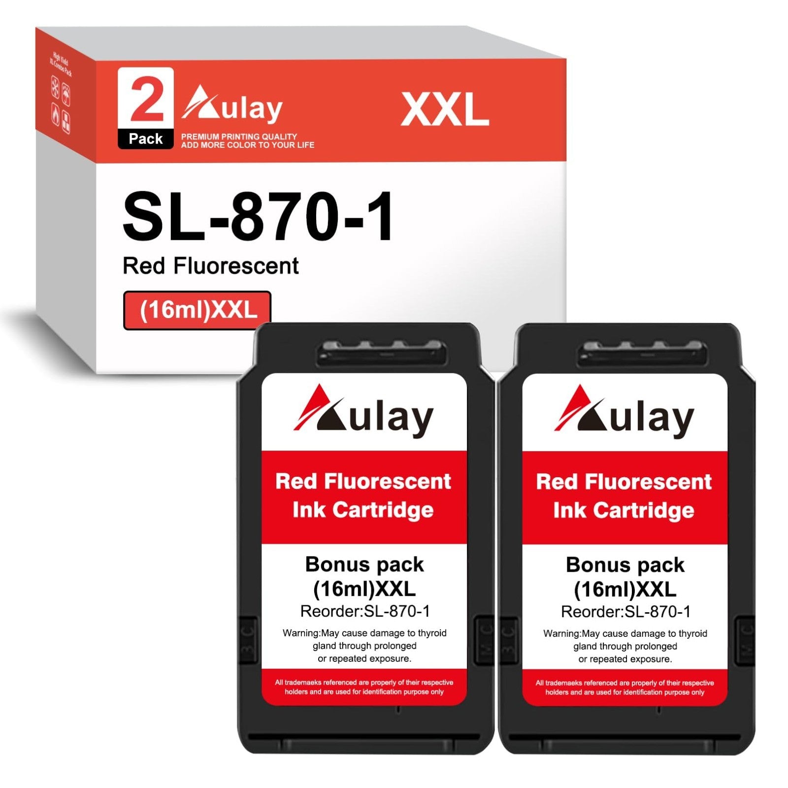 Red Ink Cartridge Replacement for SendPro Mailstation Postage Machines - 16ML, 21