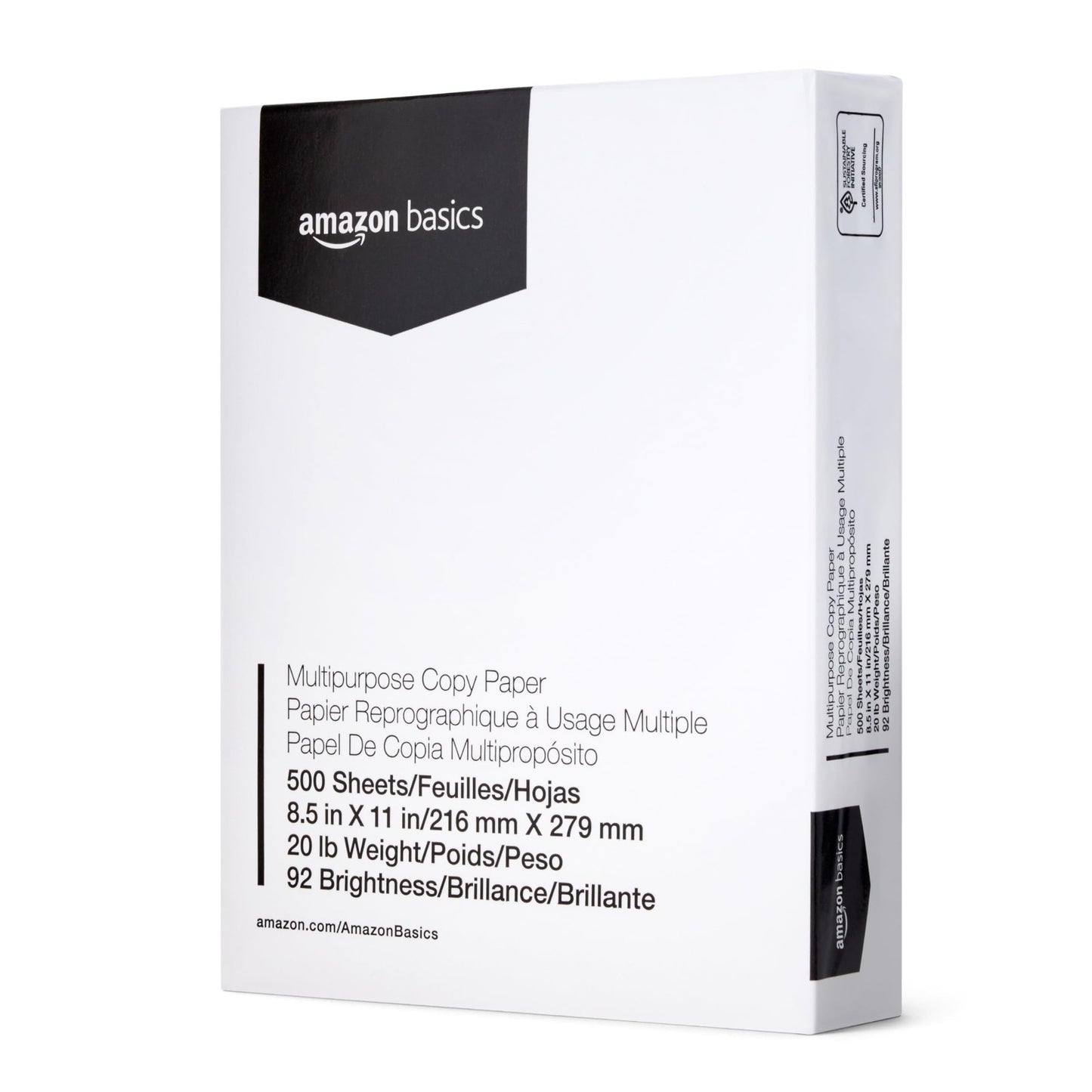 Multipurpose Copy Printer Paper, 20 lb, 8.5x11", 4000 Sheets, Bright White, Inkj5