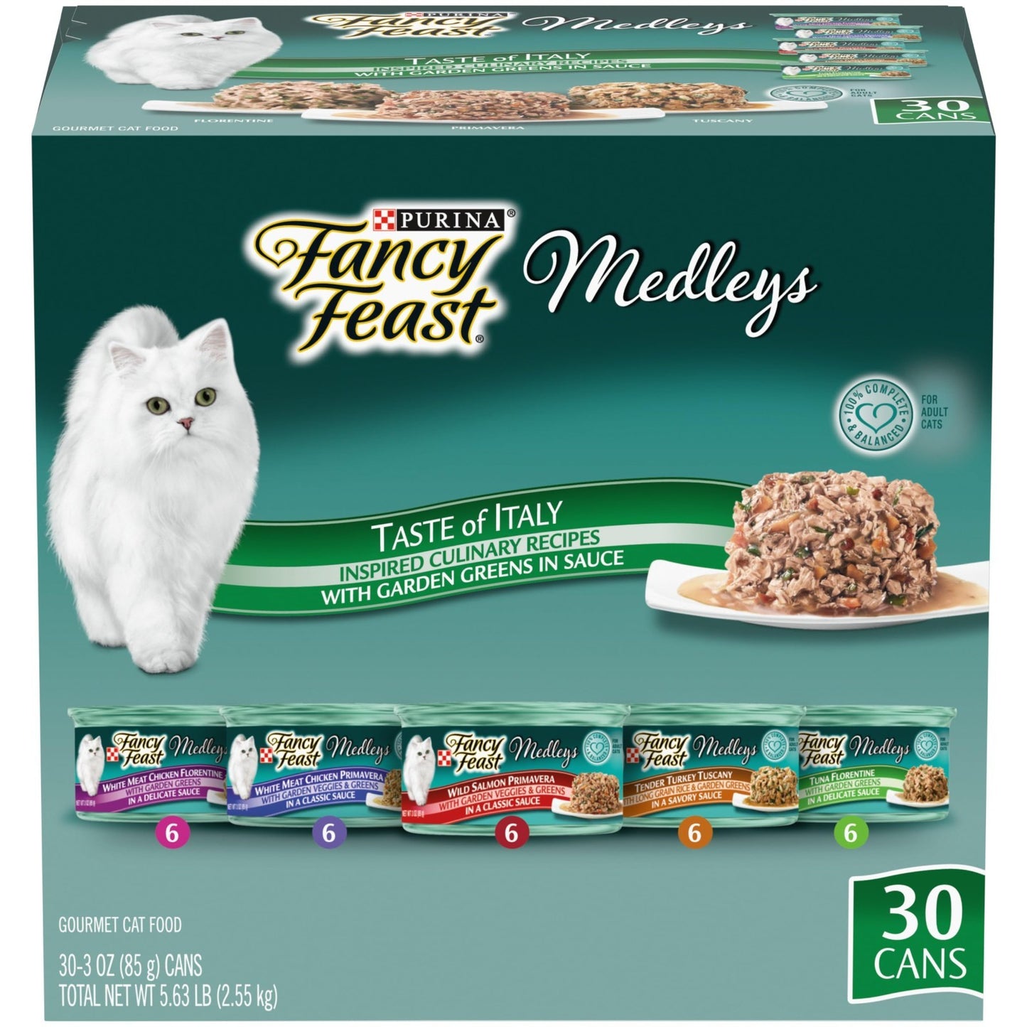 Gourmet Wet Cat Food Variety Pack   Medleys Taste of Italy, Garden Greens, 30 Ca1