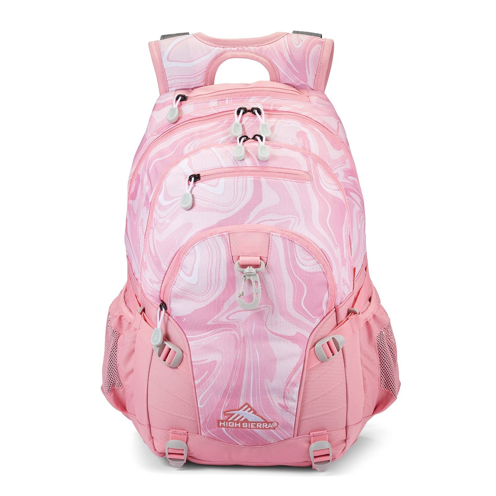 Versatile Pink Marble Backpack for Travel & Work, Tablet Sleeve, One Size2