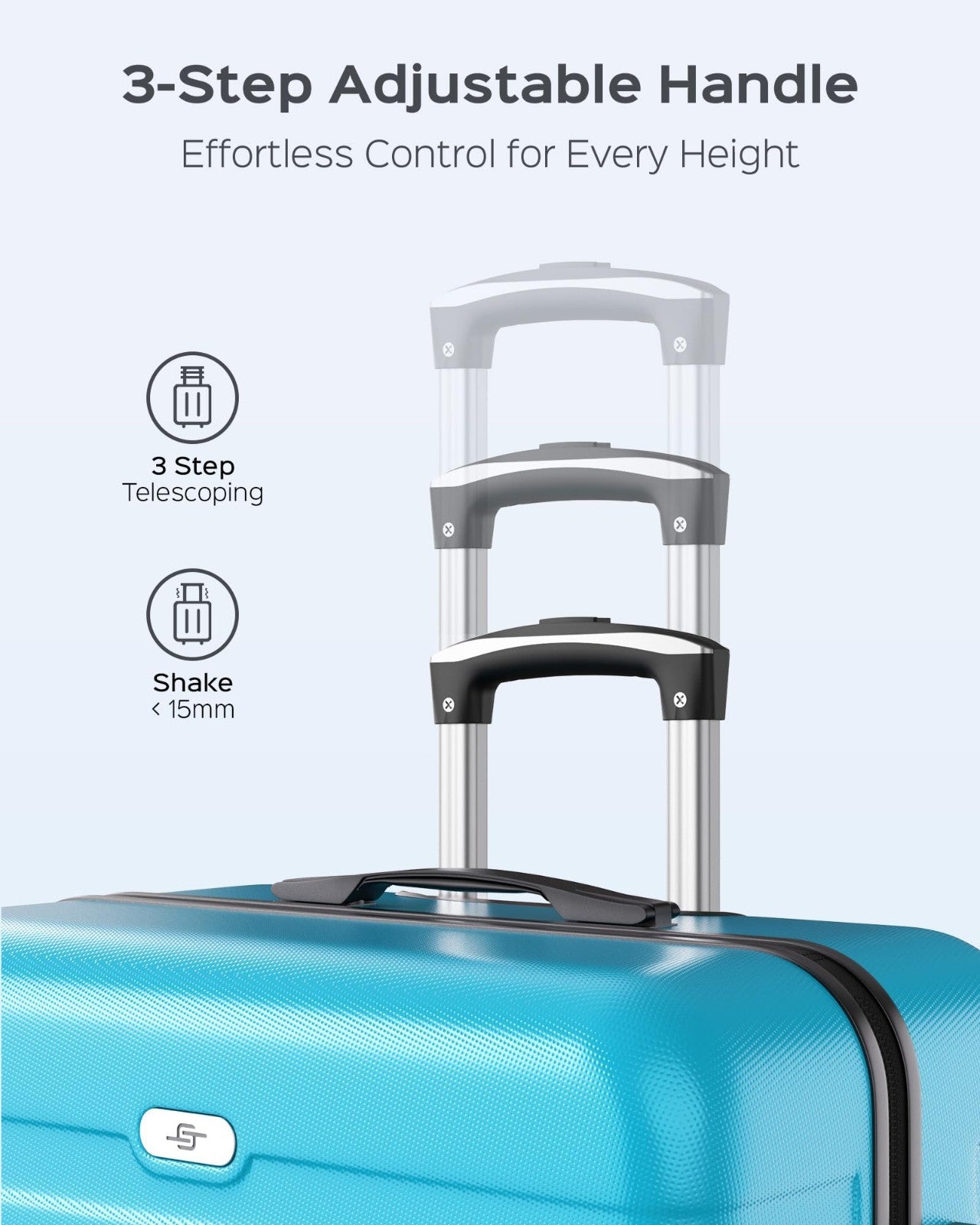 5-Piece Hardshell Luggage Set with Spinner Wheels, TSA Lock, Lightweight Carry-O8