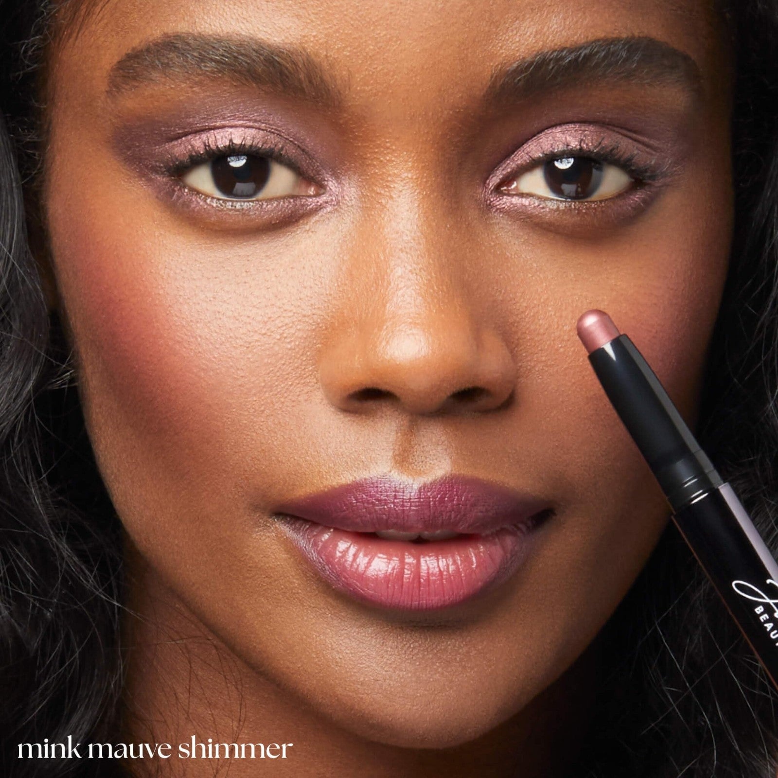 Crème-to-Powder Eyeshadow Stick - Mink Mauve Shimmer, Long-Lasting, Easy Blend4