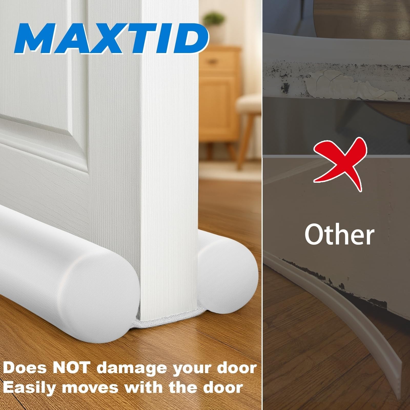 Under Door Draft Stopper   Cold Air Blocker, Adjustable 30" 36" Gap Filler Seal6