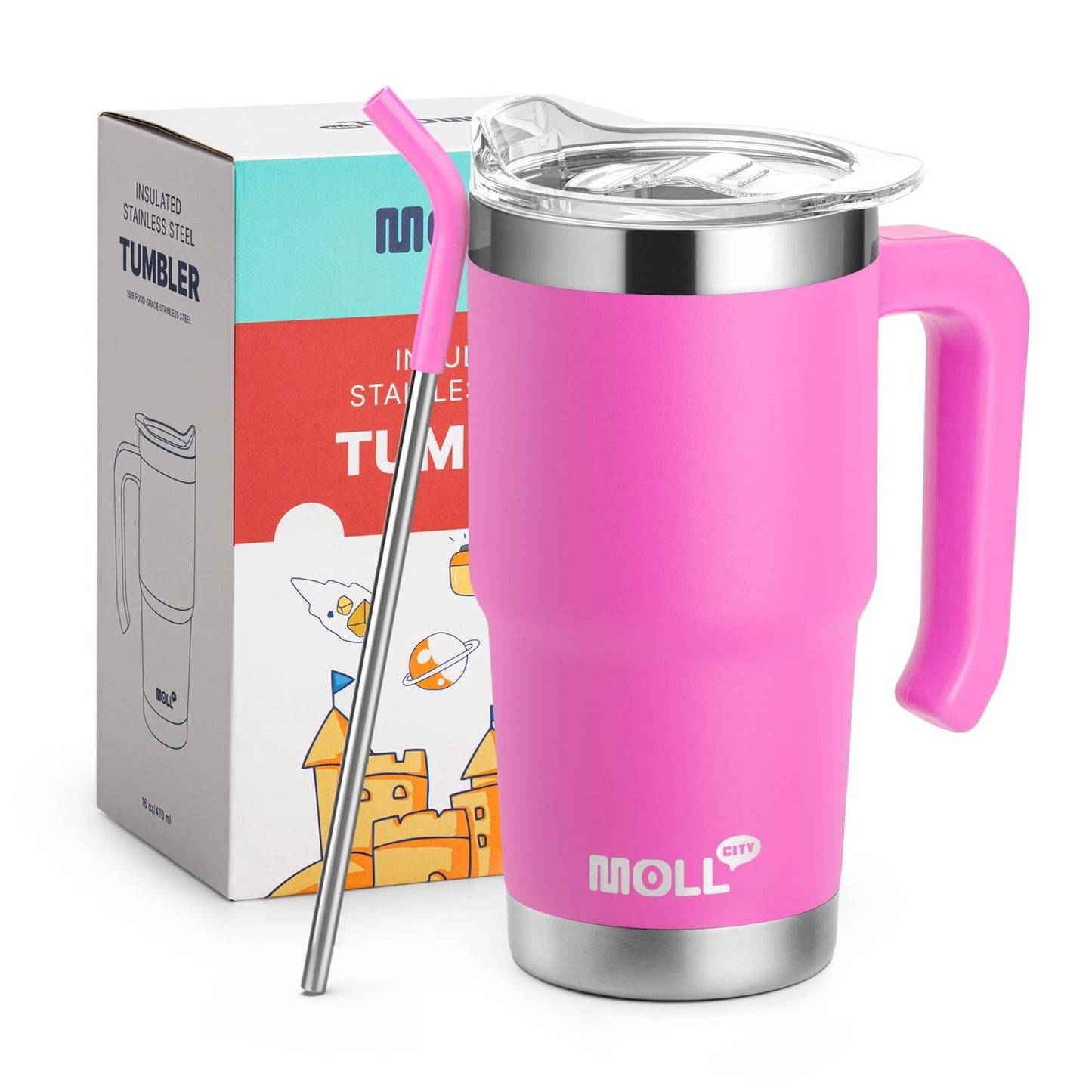 Optimized eBay Title:  "16 oz Kids Tumbler   Stainless Steel Double Wall Insula1