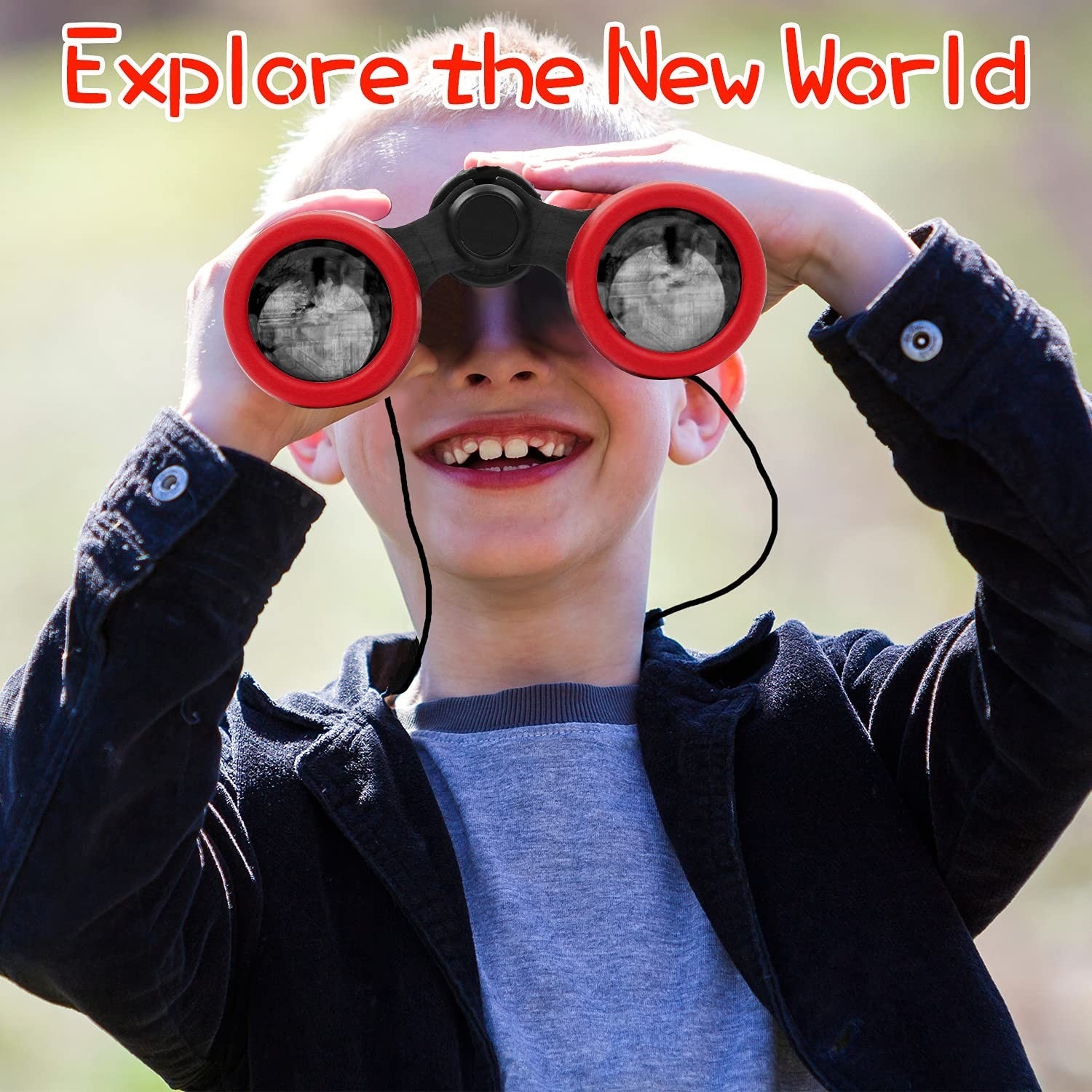 Kids Shockproof Binoculars Set for Ages 3 12   Bird Watching, Hiking, Learning T3