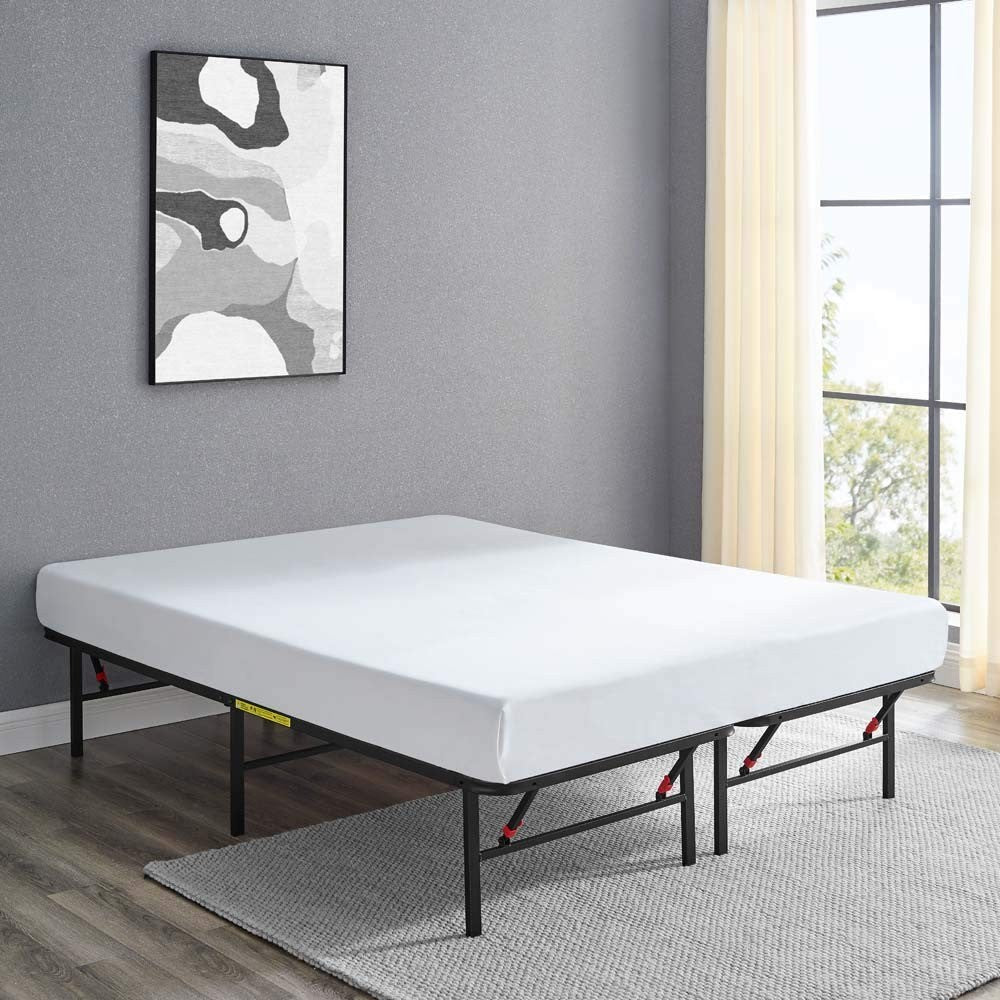 Sturdy Full Size Bed Frame with Underbed Storage, Foldable Metal Platform, Noise10