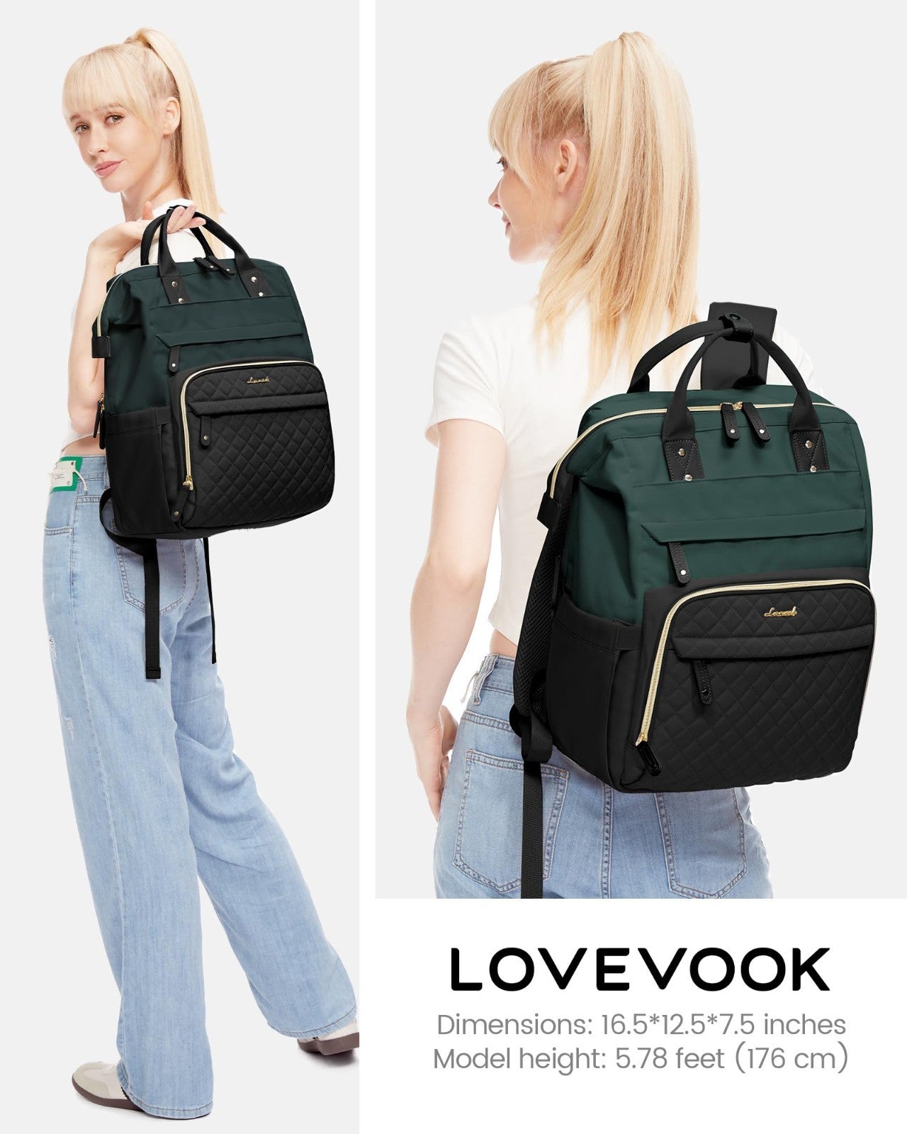 Waterproof 15.6" Laptop Backpack for Women   Travel, Work, College, Nurse Bag3