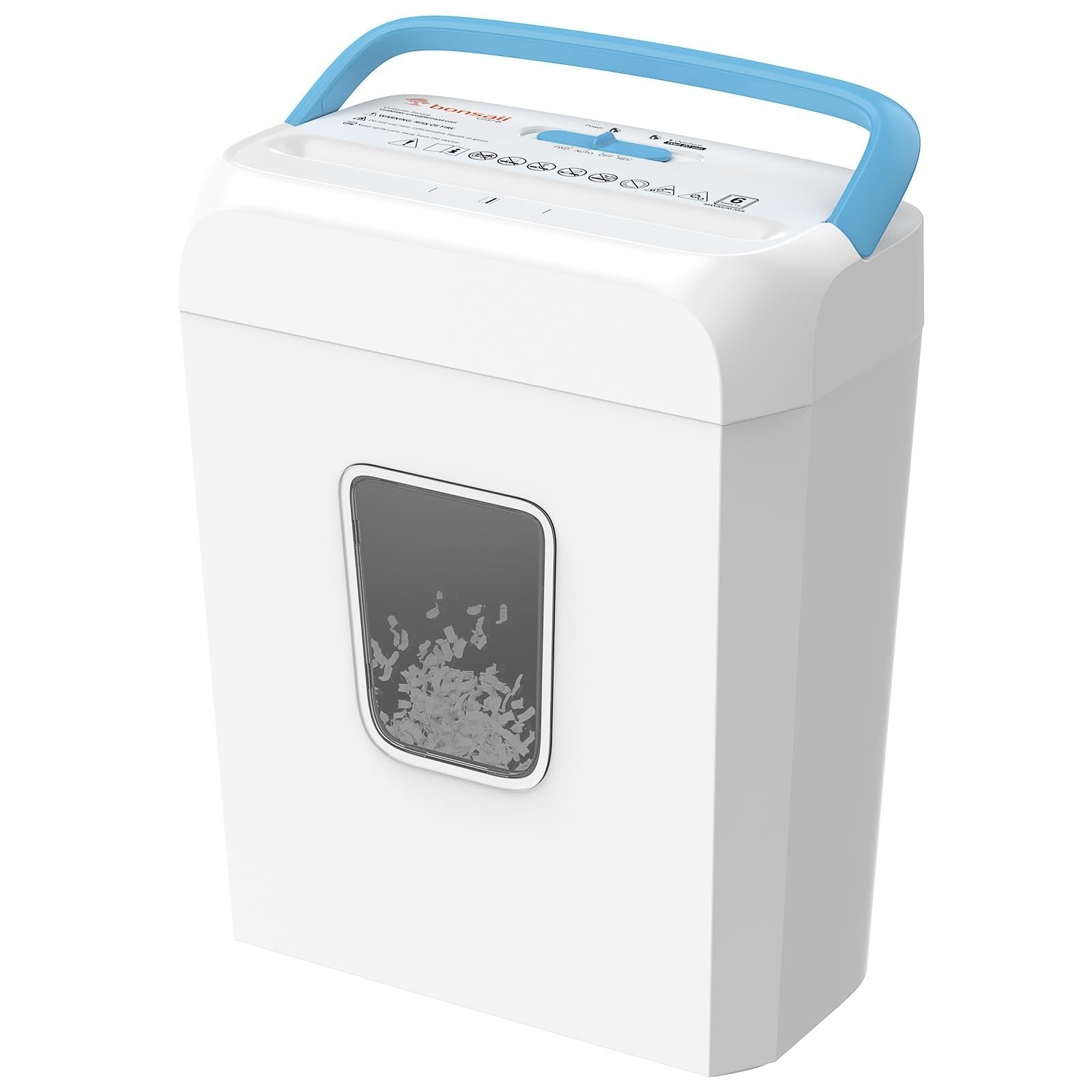 6 Sheet Cross Cut Paper Shredder for Home Office, P 4 Security, Shreds Credit Ca1