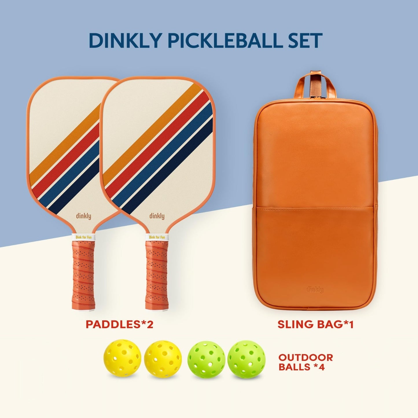 Pickleball Paddle Set of 2/4, USAPA Approved, Graphite/Fiberglass Rackets, Balls7