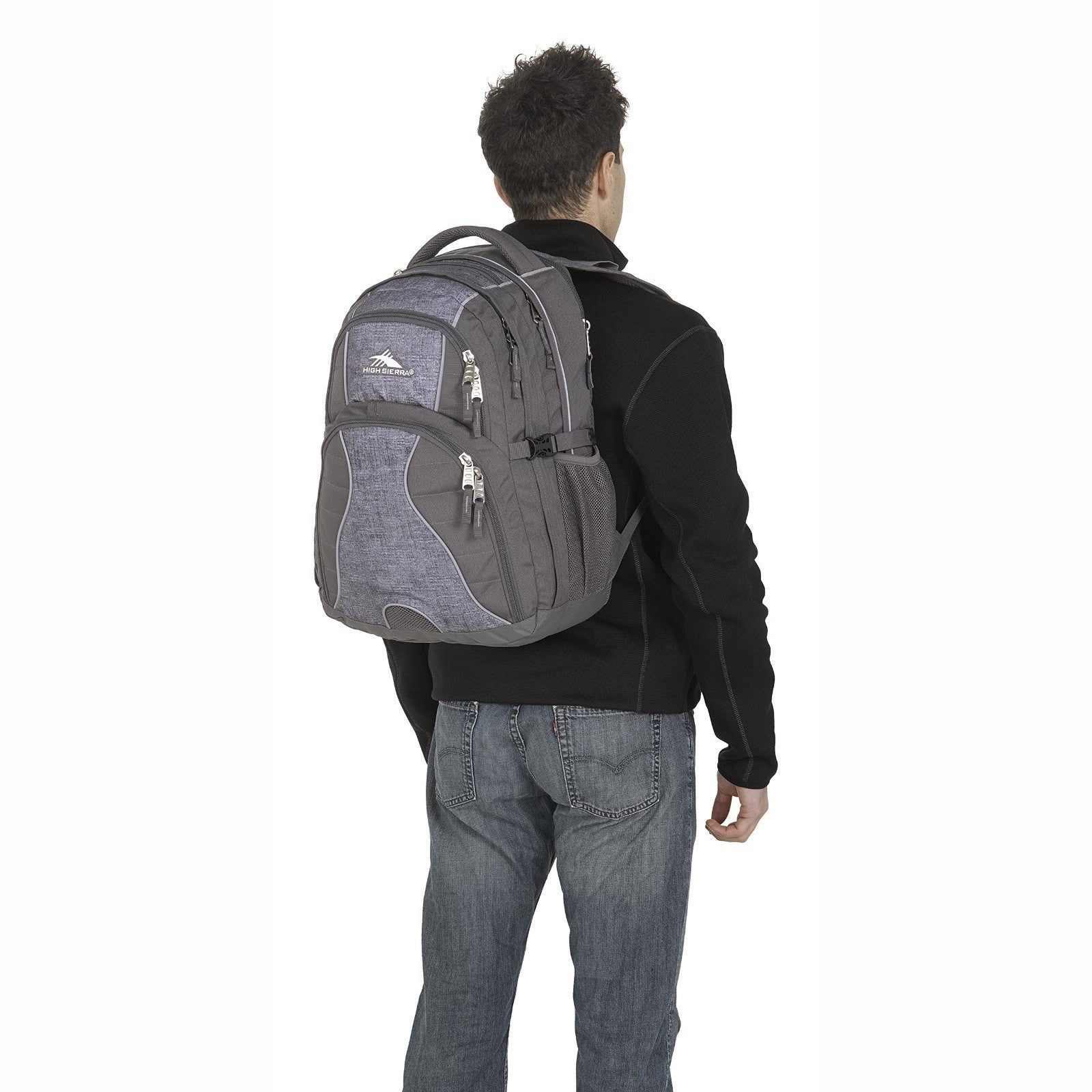 Durable Laptop Backpack for School & Travel, Slate Woolly Weave, One Size4