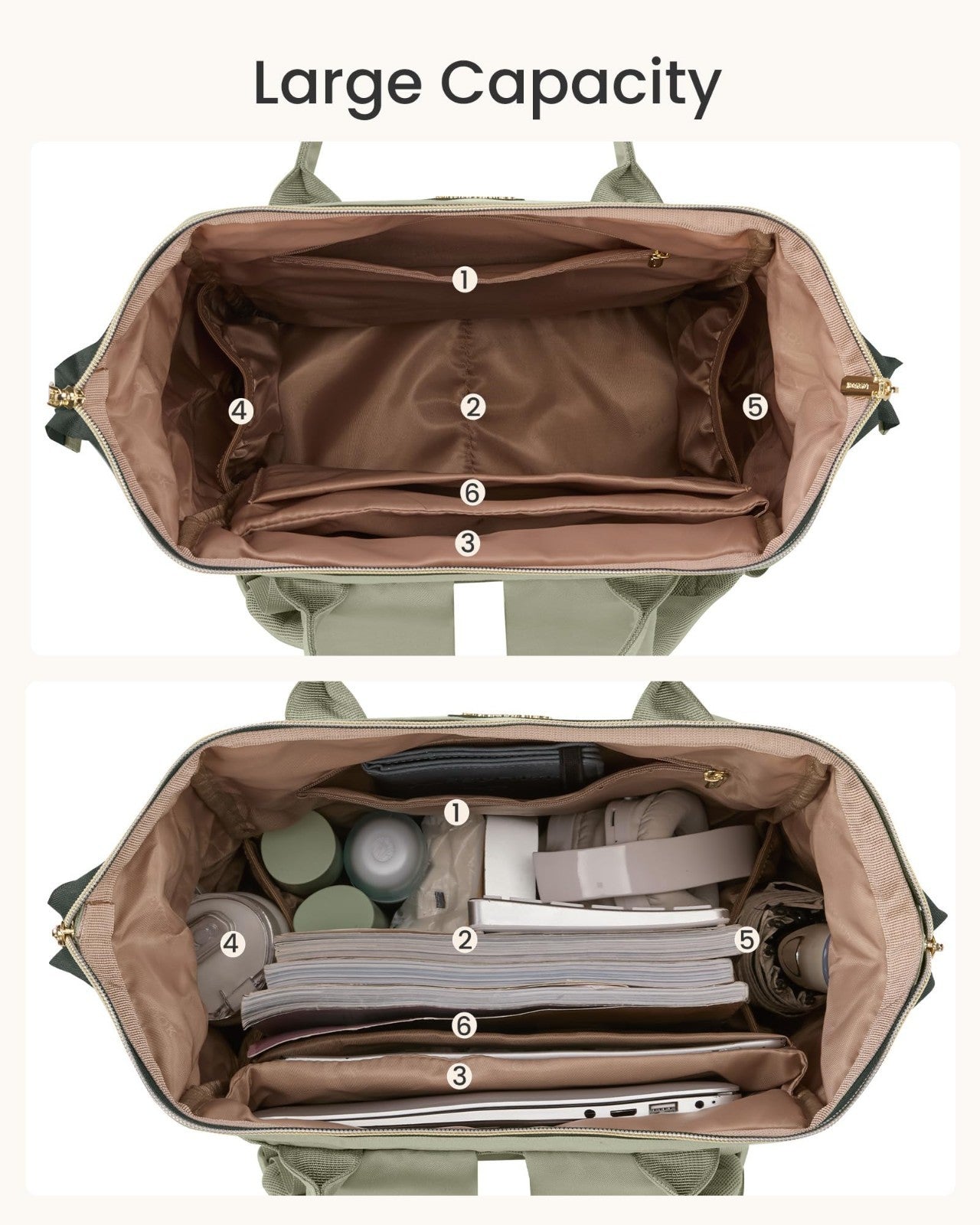 Stylish Laptop Backpack for Women   Giant Tumbler Holder, Travel, Work, Nurse, T3