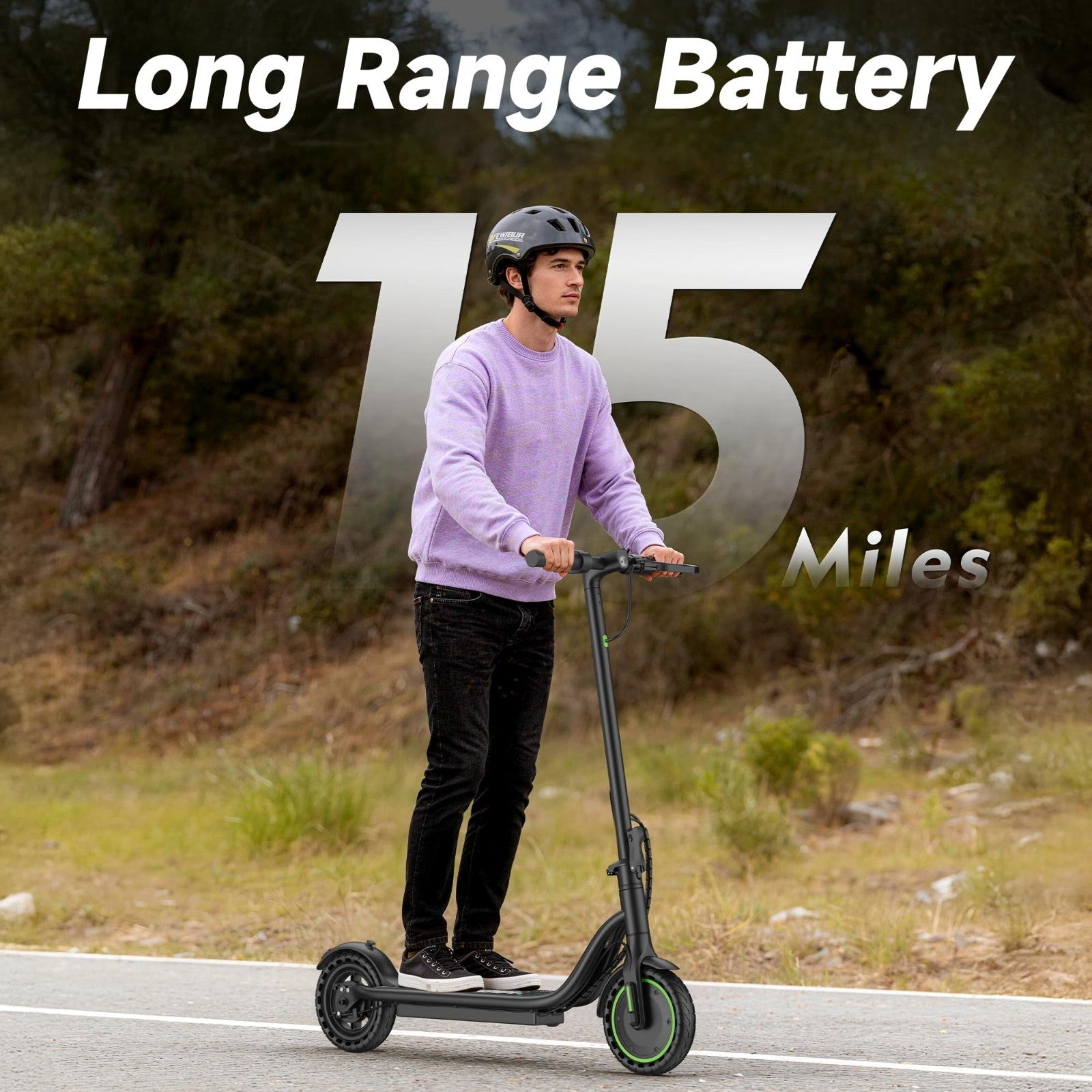 Powerful Electric Scooter 350W/500W Motor, 19MPH Speed, 21-28 Miles Range, Foldi3