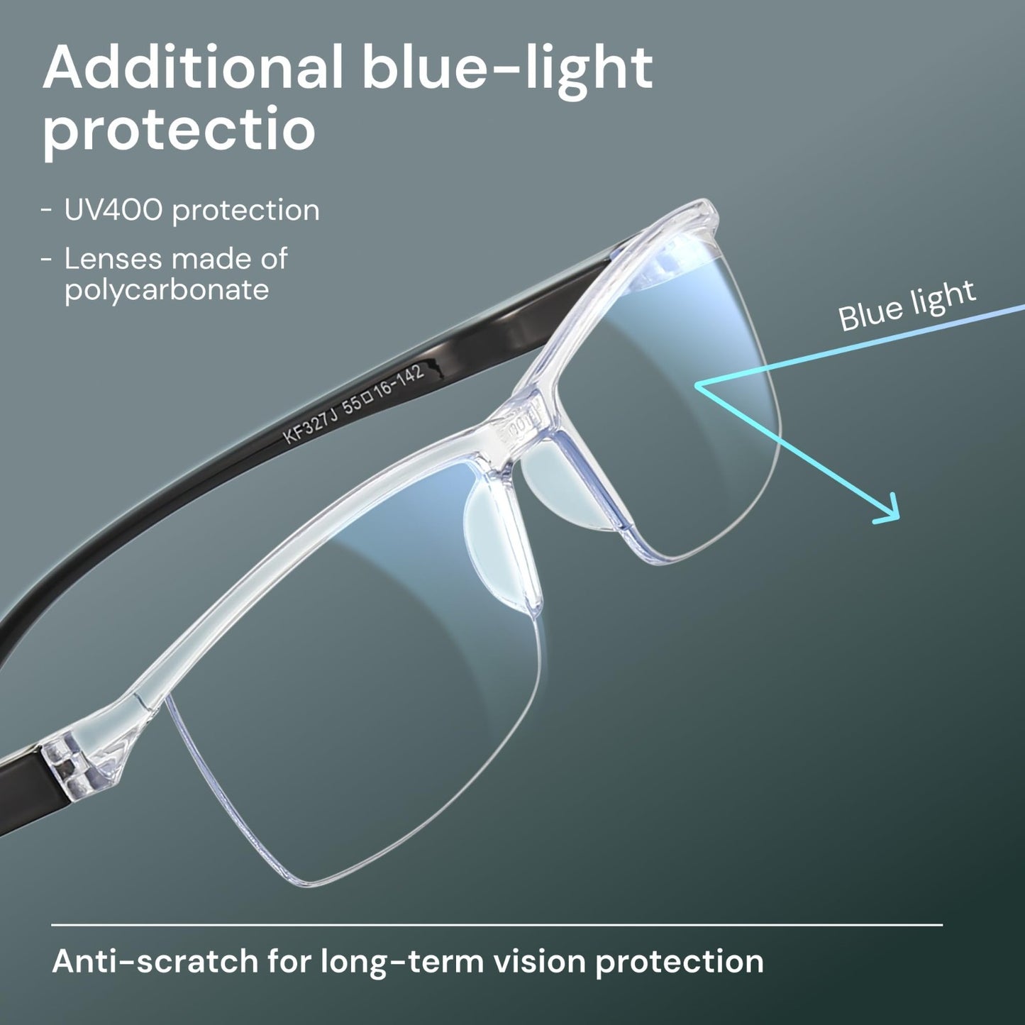 Durable Blue Light Filtering Reading Glasses for Men - Comfortable TR90 Frames4