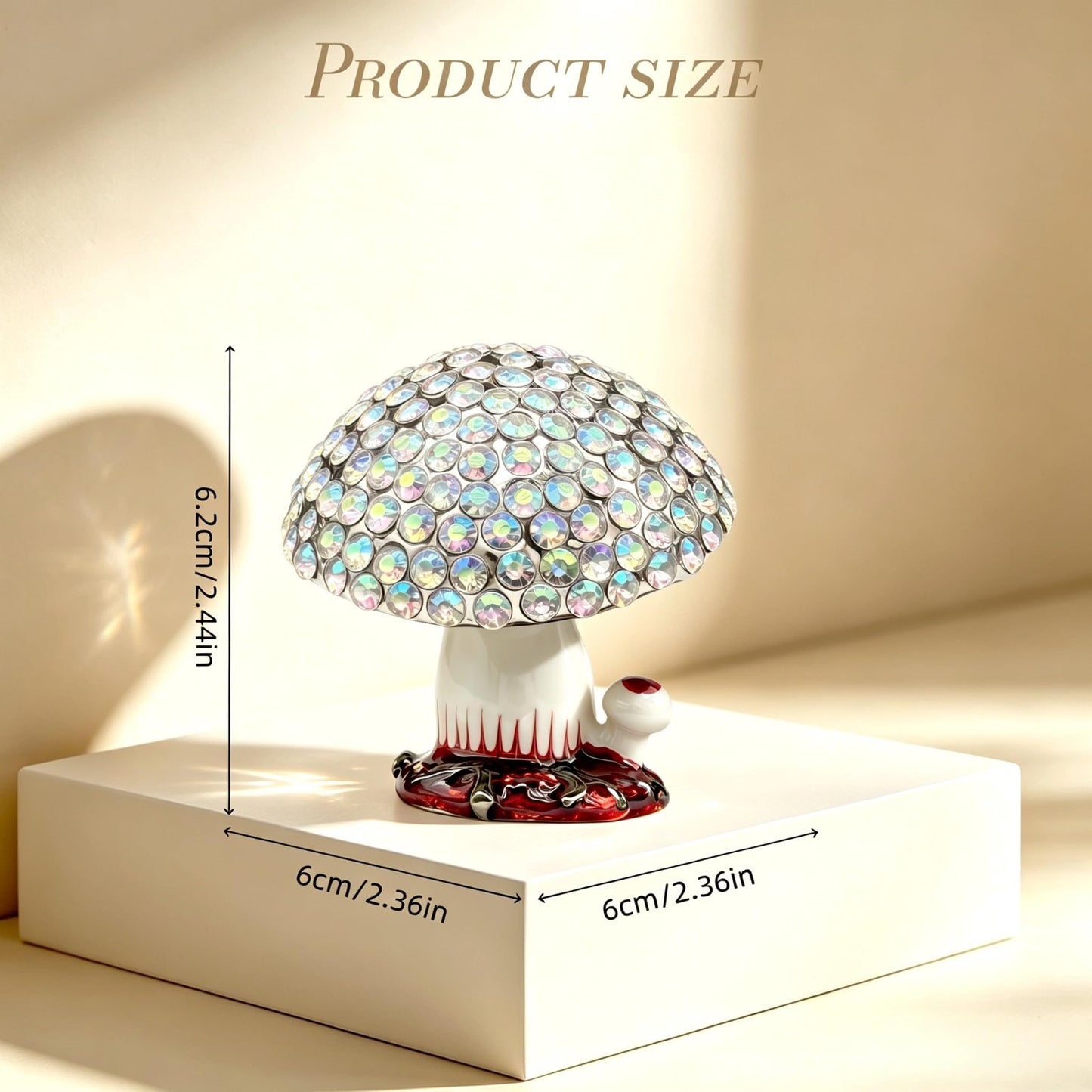 Mushroom Jewelry Box Trinket Organizer Figurines Home Decor Storage Gift2