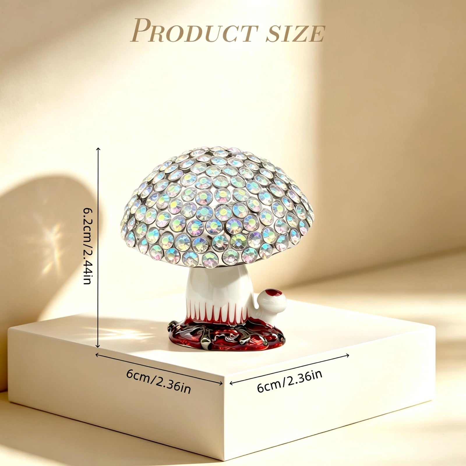 Mushroom Jewelry Box Trinket Organizer Figurines Home Decor Storage Gift2