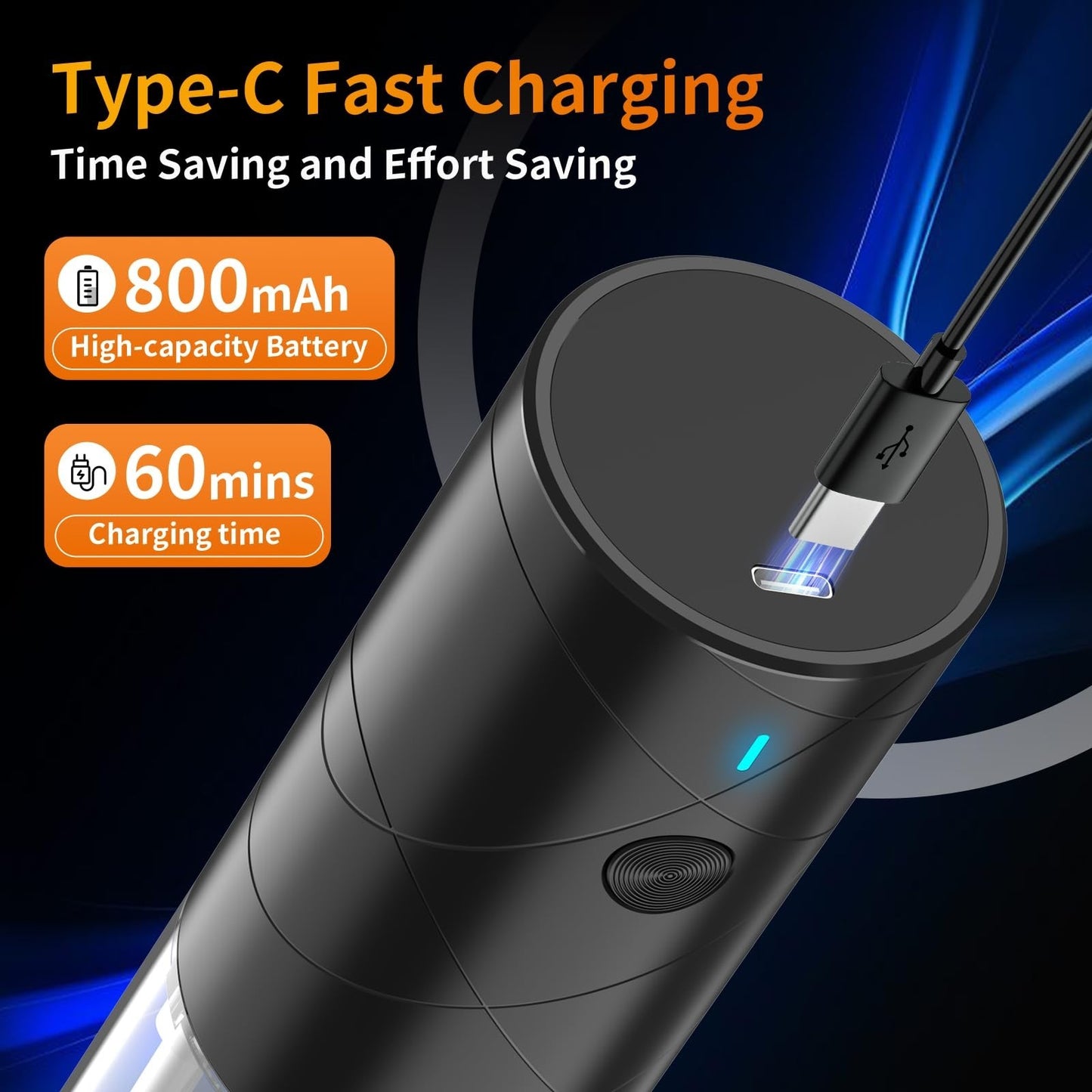 Rechargeable Electric Salt & Pepper Grinder Set   Adjustable Coarseness, LED Lig3