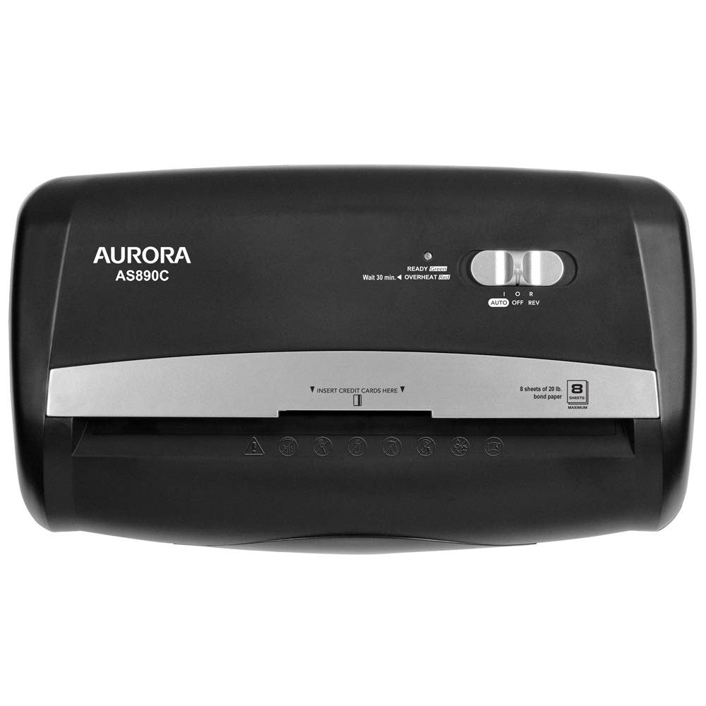 8 Sheet Cross Cut Paper & Credit Card Shredder with Waste Basket   Secure & Comp3