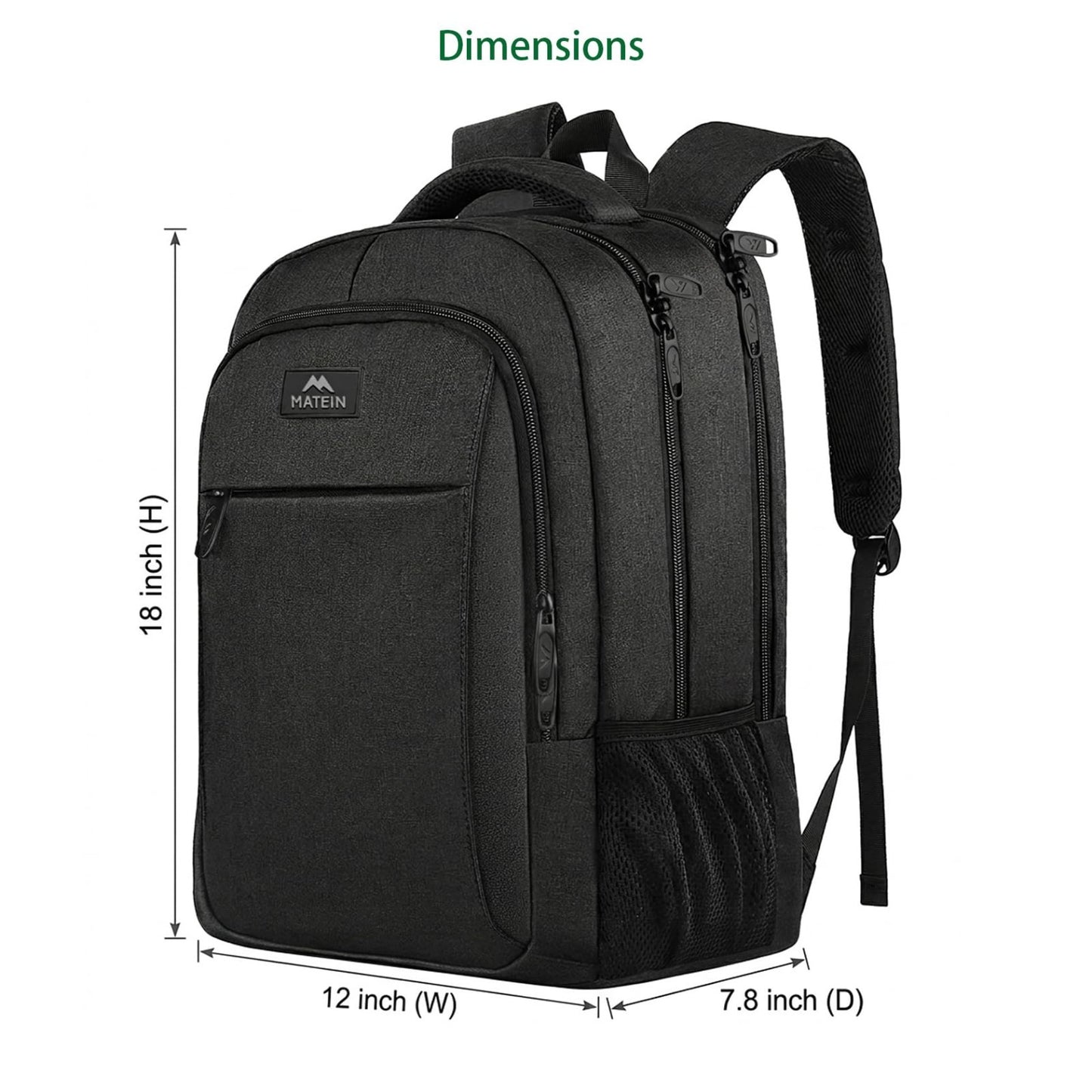15.6" Business Laptop Backpack, Travel Work Bag for Men & Women, Durable & Styli2