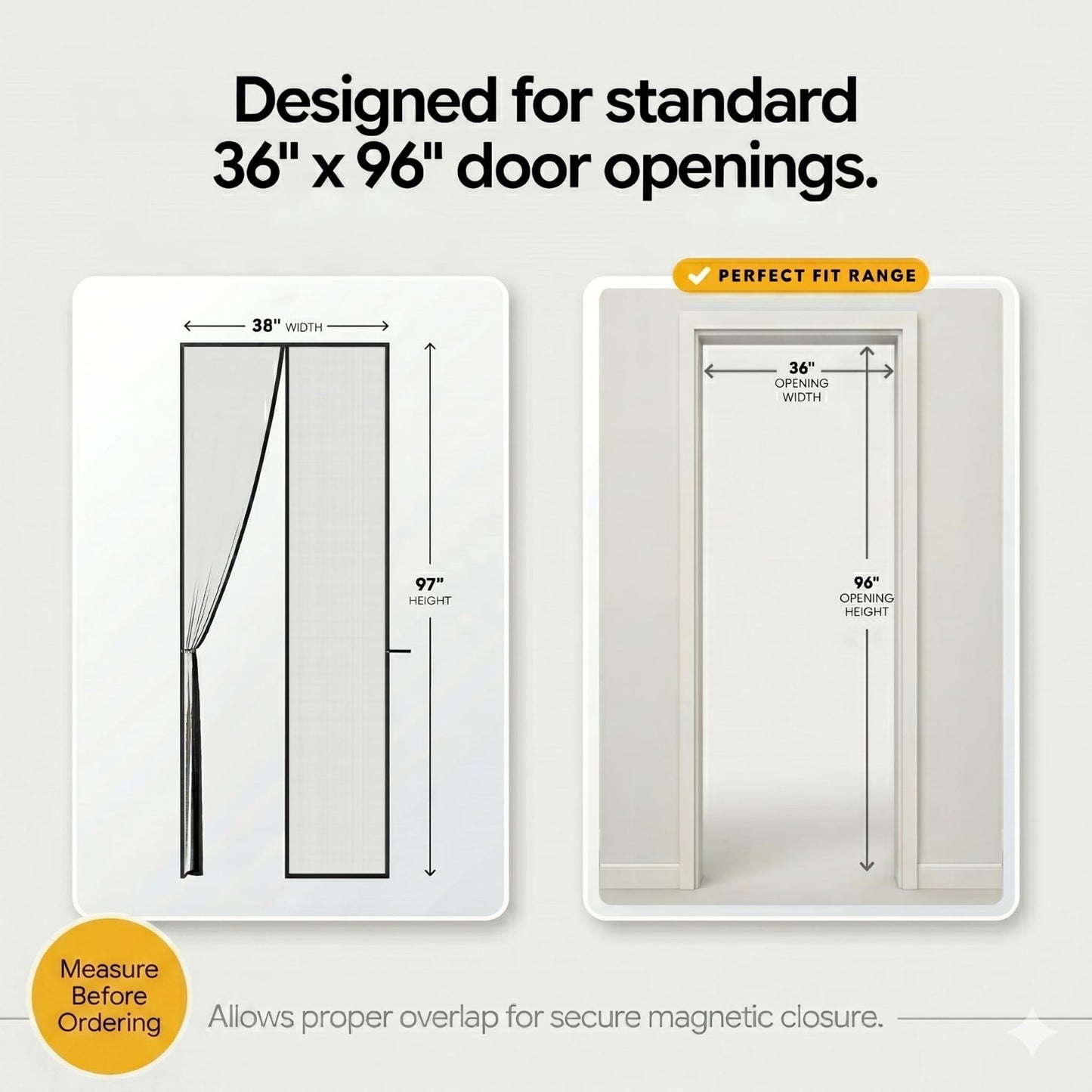 Magnetic Screen Door   Self Sealing, Heavy Duty Mesh, Bug Proof, Pet & Kid Frien2