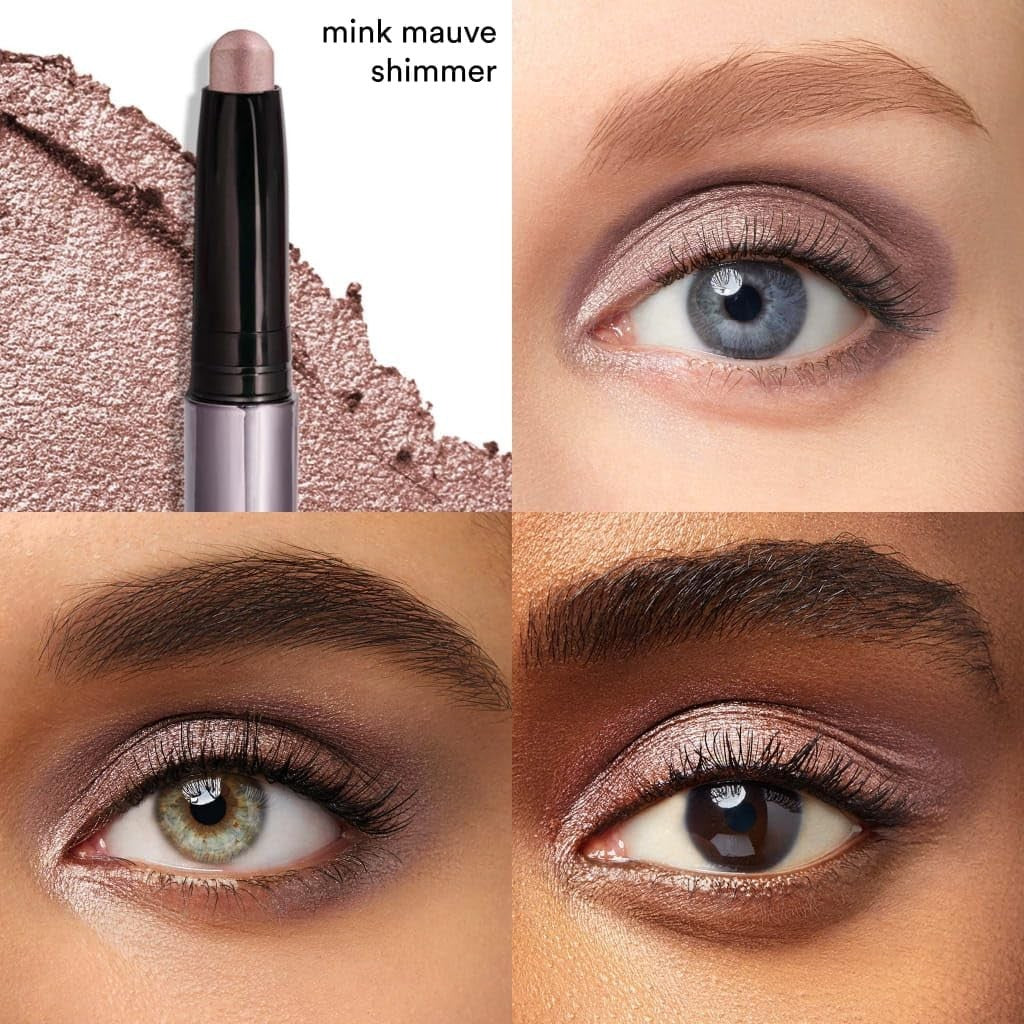 Crème-to-Powder Eyeshadow Stick - Mink Mauve Shimmer, Long-Lasting, Easy Blend2