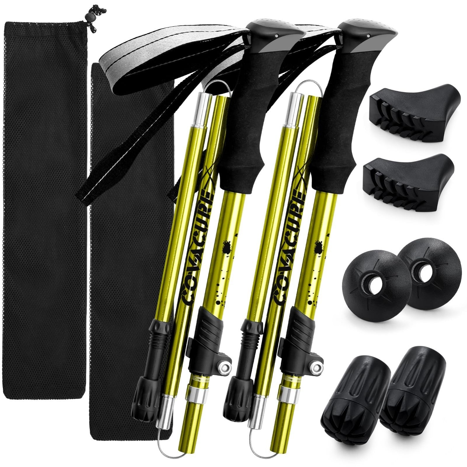 Collapsible Trekking Poles - Lightweight Aluminum Walking Sticks for Hiking, Cam1