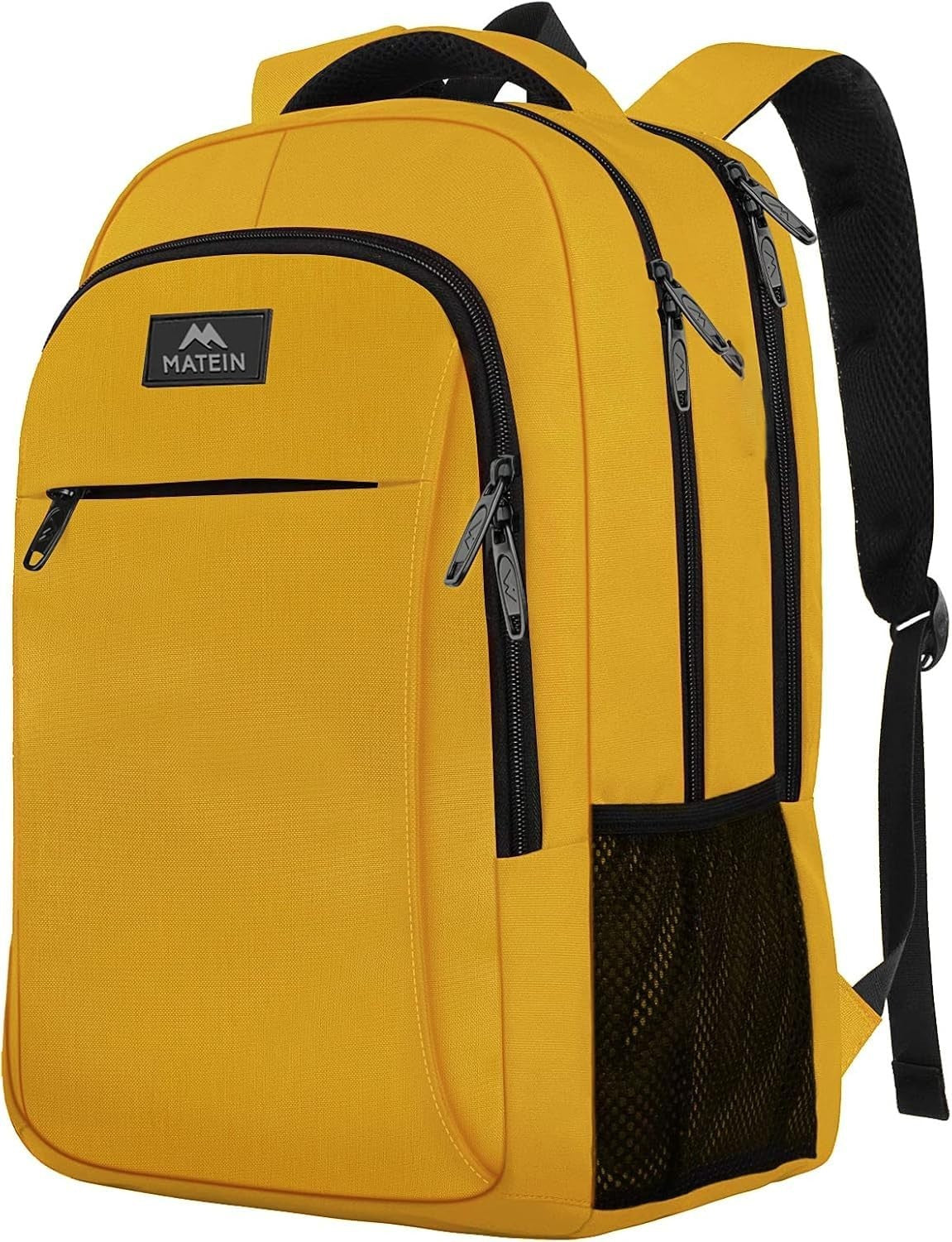 Yellow Travel Laptop Backpack for 15.6" Computer, Student Bookbag, Durable & Sty1