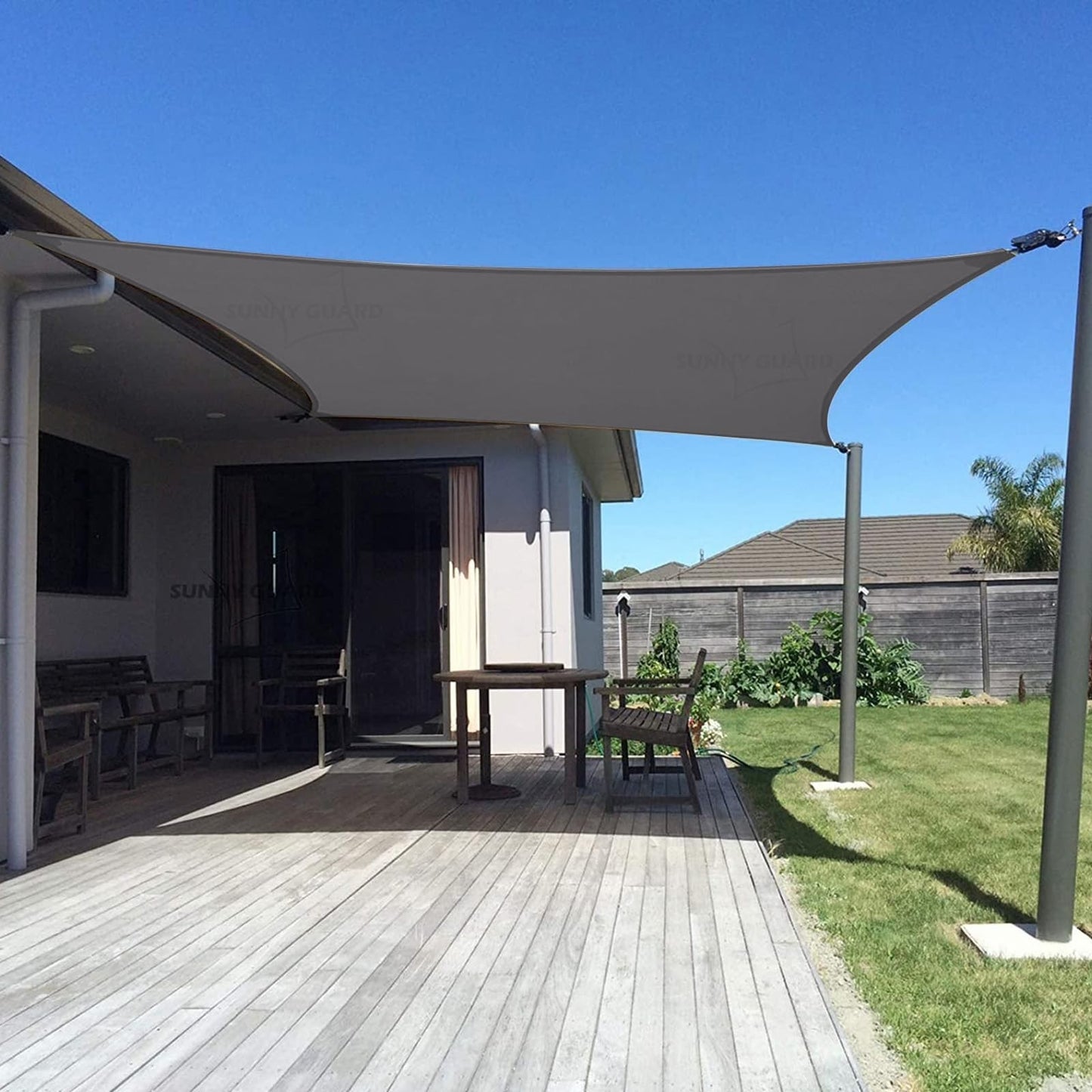 Rectangle Sun Shade Sail 10' x 13' UV Block Canopy for Patio, Deck, Garden, Outd1