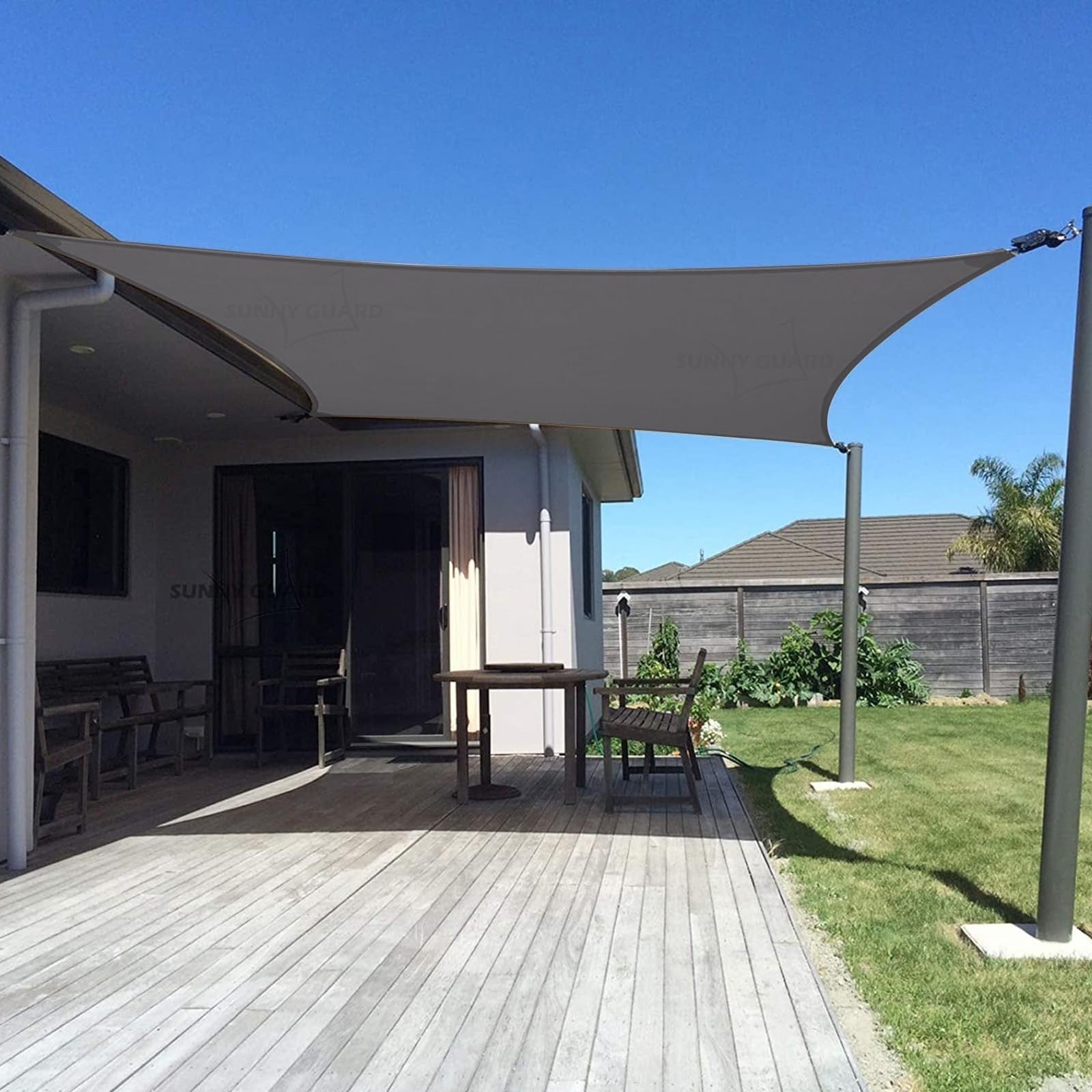 Rectangle Sun Shade Sail 10' x 13' UV Block Canopy for Patio, Deck, Garden, Outd1