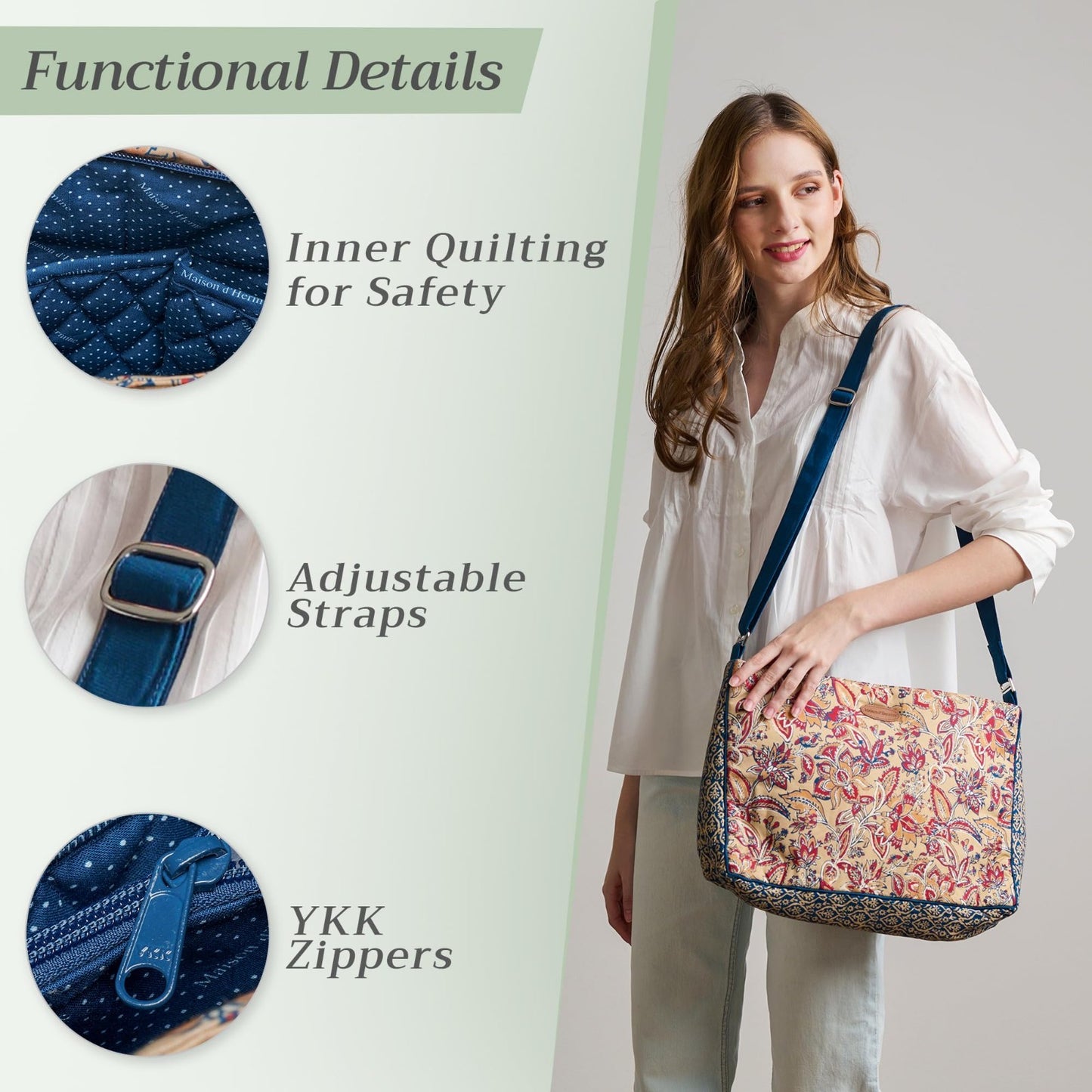 Stylish Cotton Shoulder Bag for Women   Chic Handbag, Versatile Tote, Everyday U2