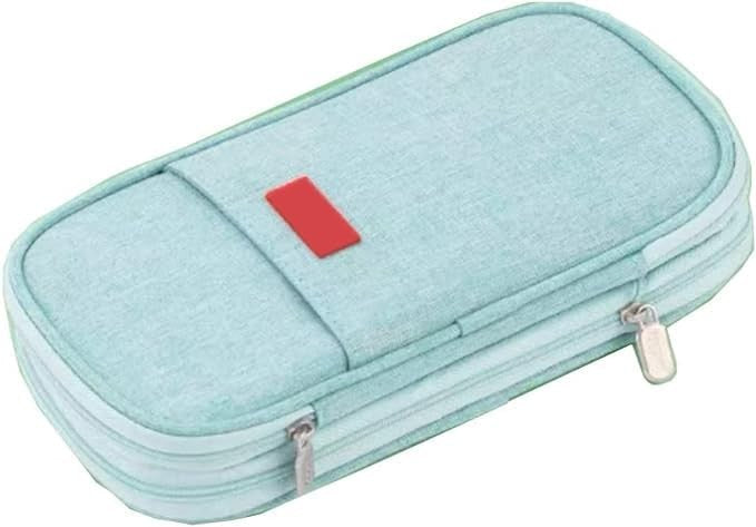 Large Storage Pencil Case Bag   Zippered Organizer Pouch for Office & Travel, Bi1