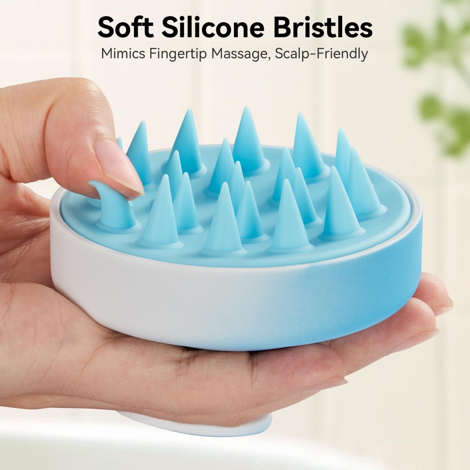 Scalp Massager Brush for Hair Growth, Soft Silicone Shampoo Scrubber, Dandruff R3