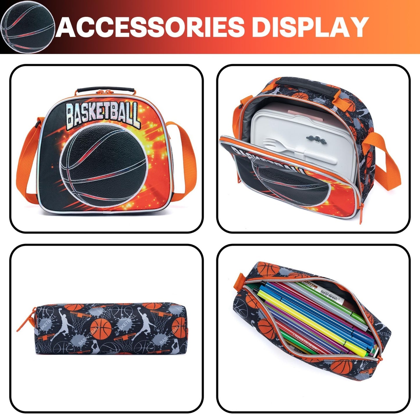 Kids Rolling Backpack with Wheels & Lunch Box   3 in 1 Travel Luggage for Boys 85