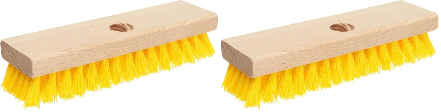 Heavy Duty Deck Scrub Brush Head 7.87" - Durable Nylon Bristles for Concrete & W1