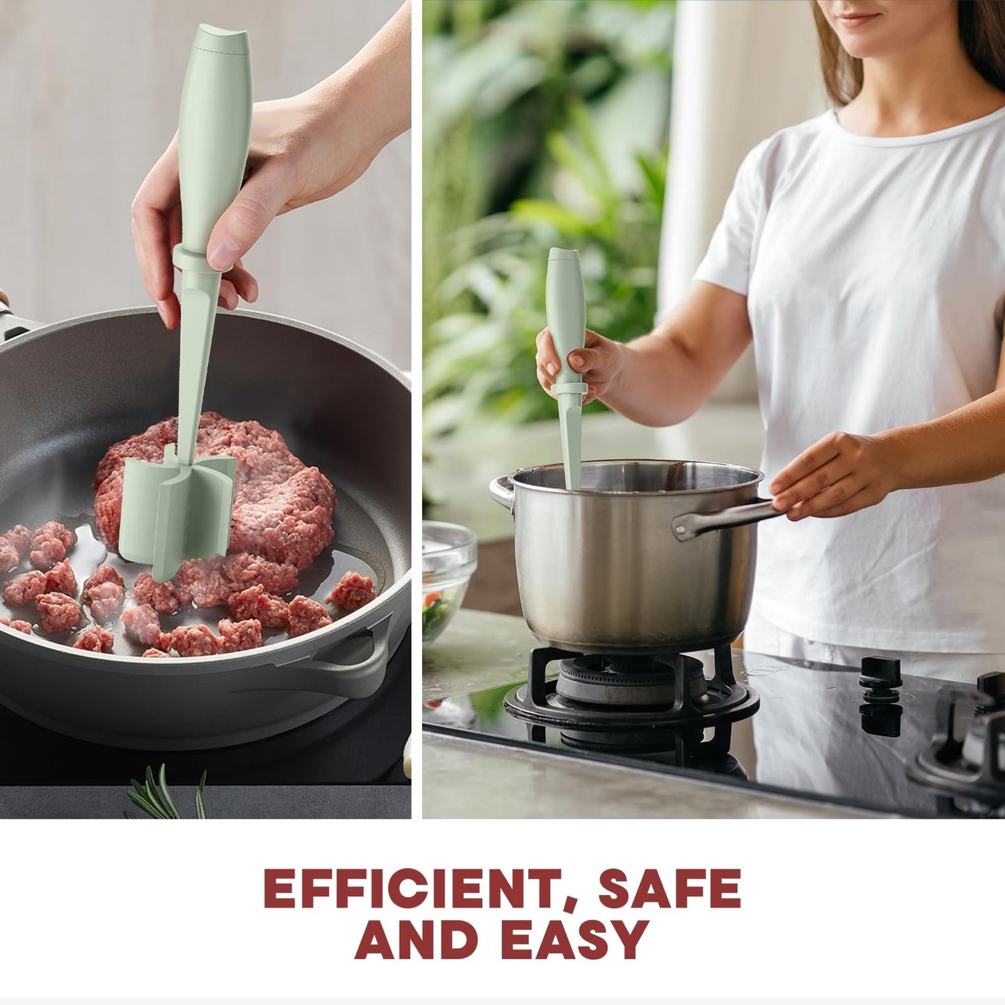 Meat Chopper & Hamburger Grinder   5 Blade Heat Resistant Kitchen Tool, Dishwash6