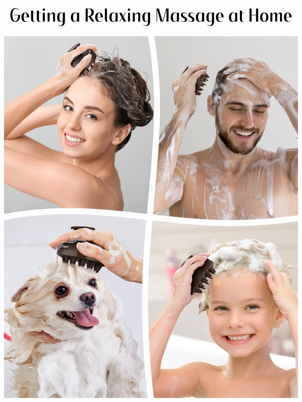 Scalp Massager Shampoo Brush   Soft Silicone Scrubber for Hair Growth, Dandruff6