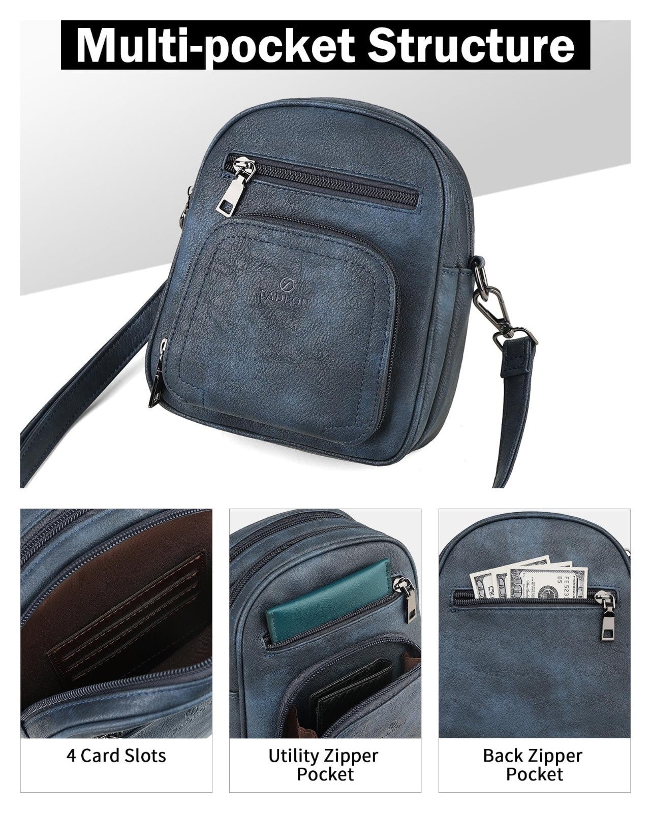 Small Crossbody Purses for Women, RFID Anti-Theft Bag with 4 Card Slots5