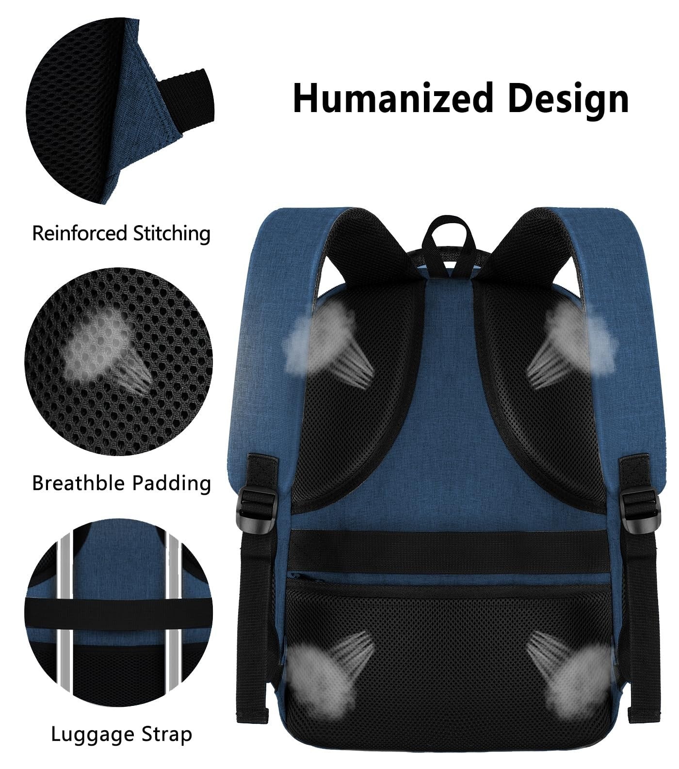 Travel Laptop Backpack 15.6" Water Resistant Daypack, Anti Theft Book Bag for Sc7