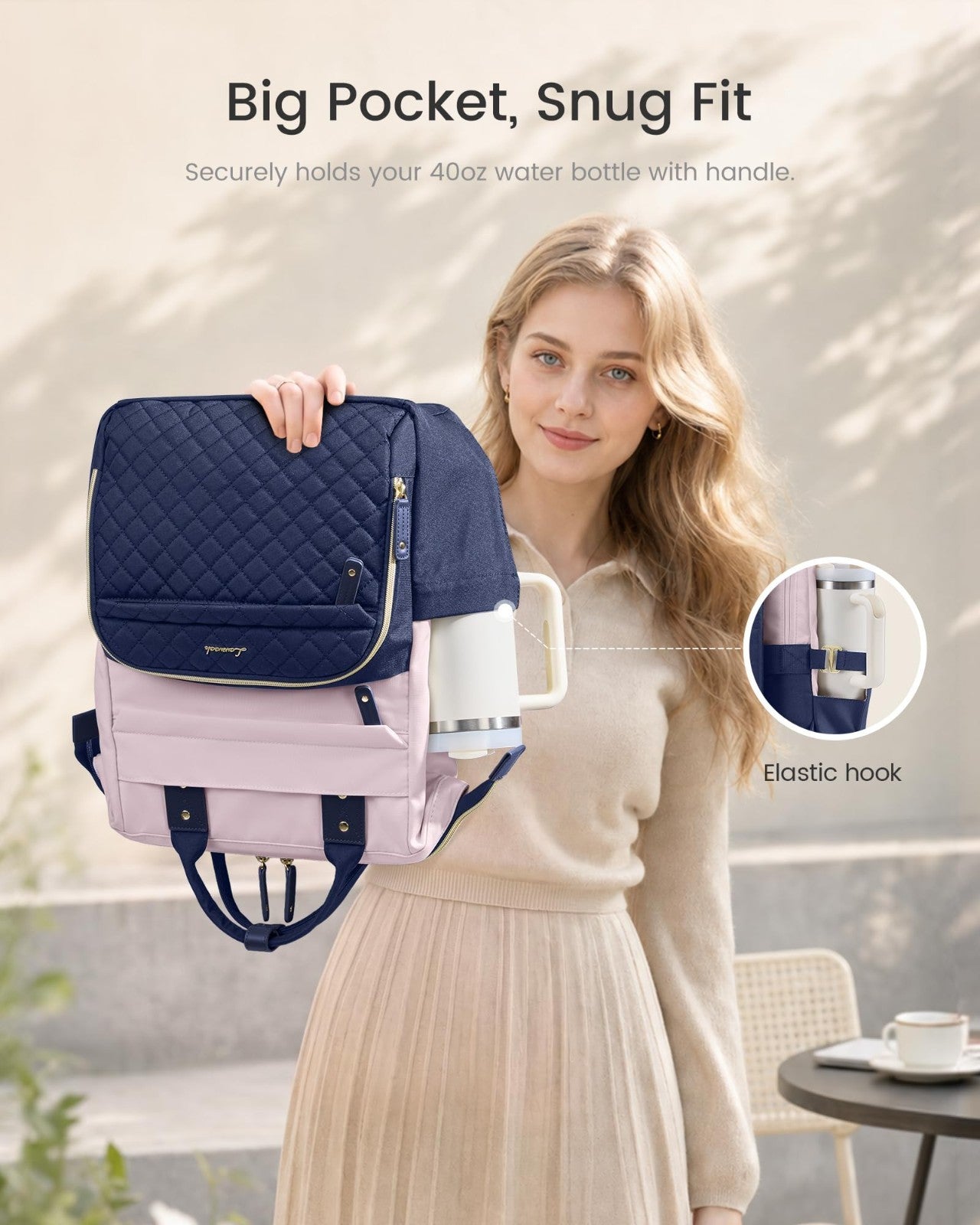Stylish Quilted Laptop Backpack for Women   Perfect Work, Teacher & Nurse Bag4