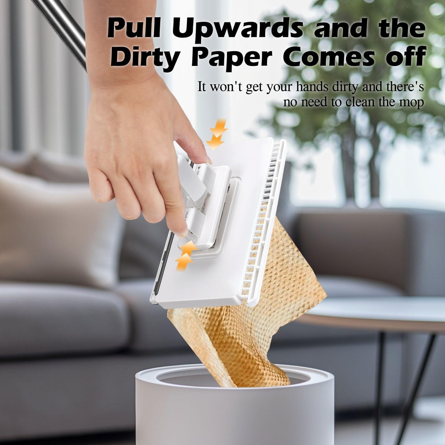 Mini Mop with Snap Grip & Zero Touch Clamp - Easy Clean Floor Mop, Lightweight4