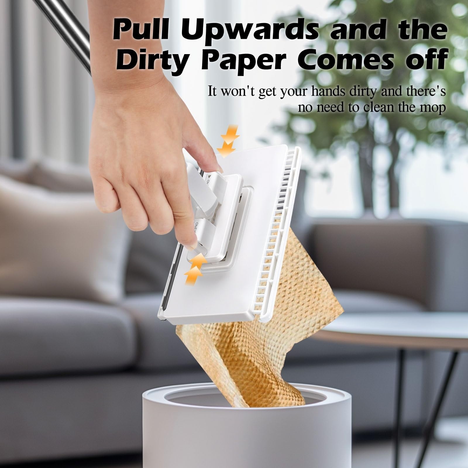 Mini Mop with Snap Grip & Zero Touch Clamp - Easy Clean Floor Mop, Lightweight4