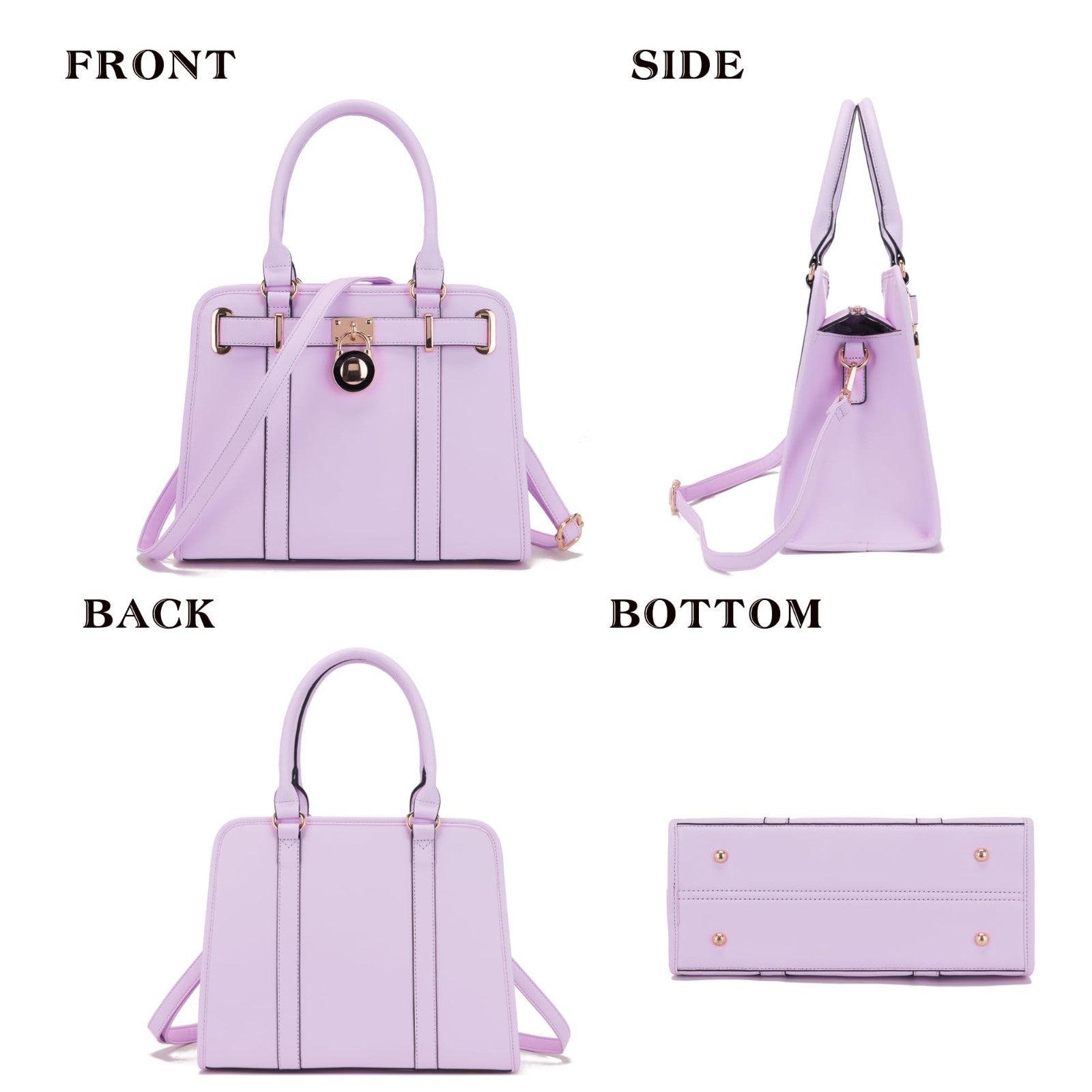 Stylish Structured Satchel Tote Handbag Set for Women with RFID Wallet - Chic &2