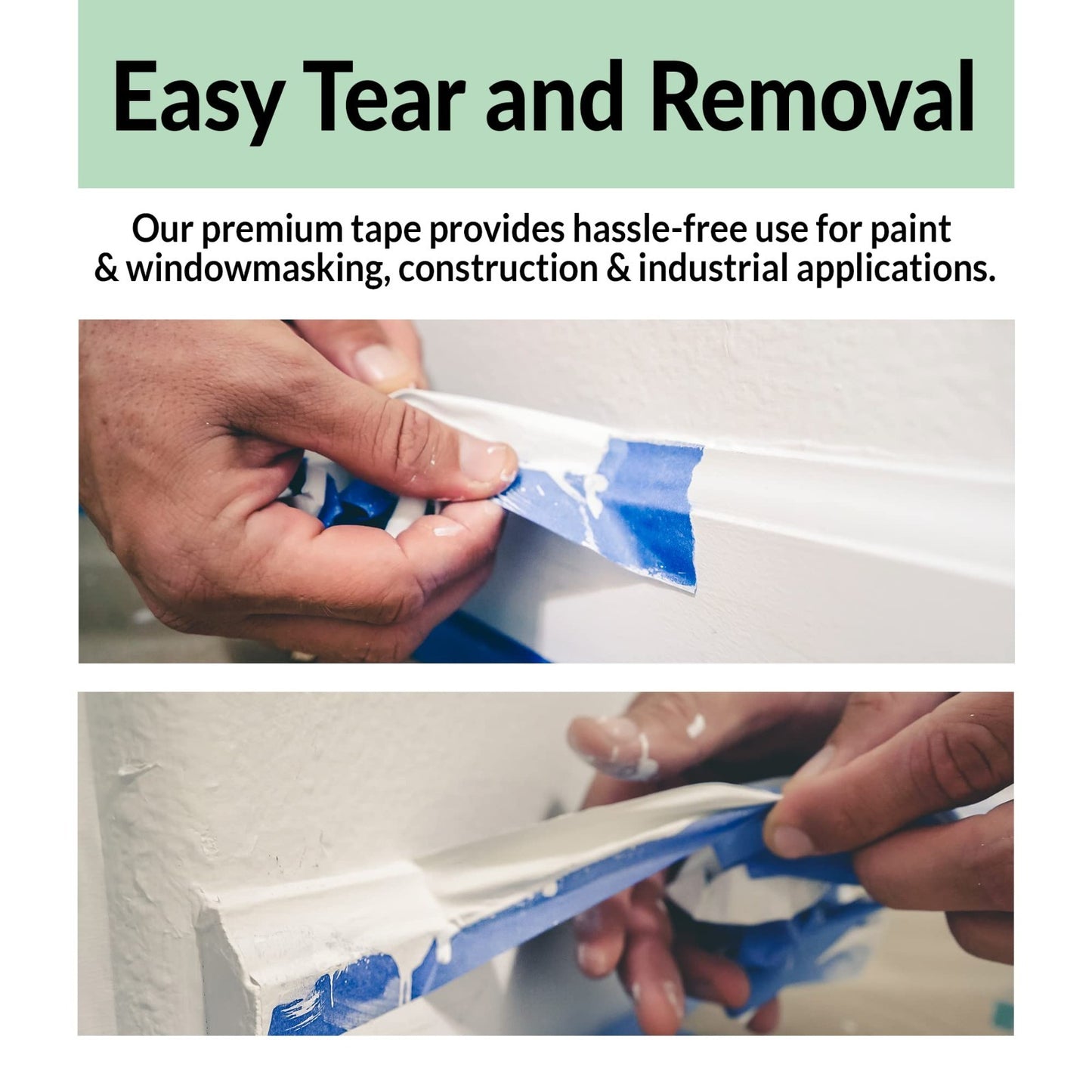 Blue Painters Tape 1 Inch Wide (8 Pack) - Professional Grade Masking Tape, 440 Y4