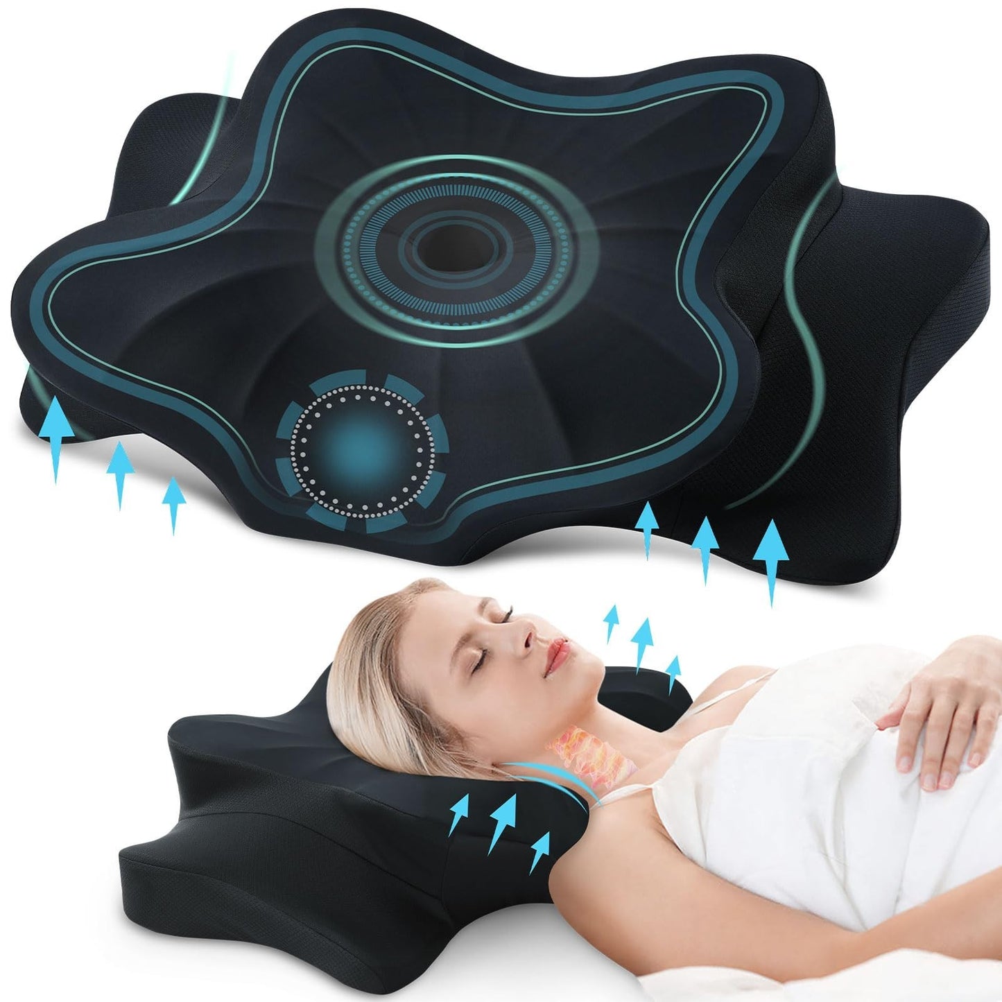 Ergonomic Memory Foam Cervical Pillow for Neck Pain Relief   Sleep Support Pillo1